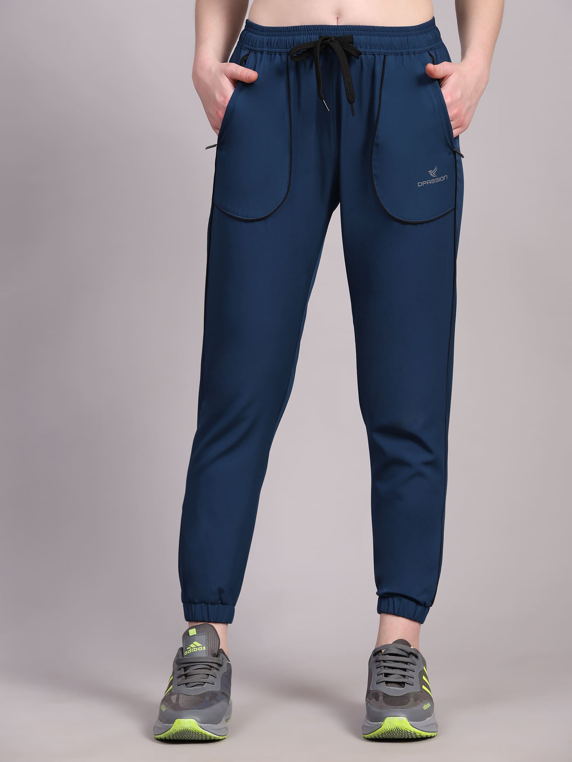 Dpassion Women’s Navy Jogger Track Pants Training Activewear - Dpassion