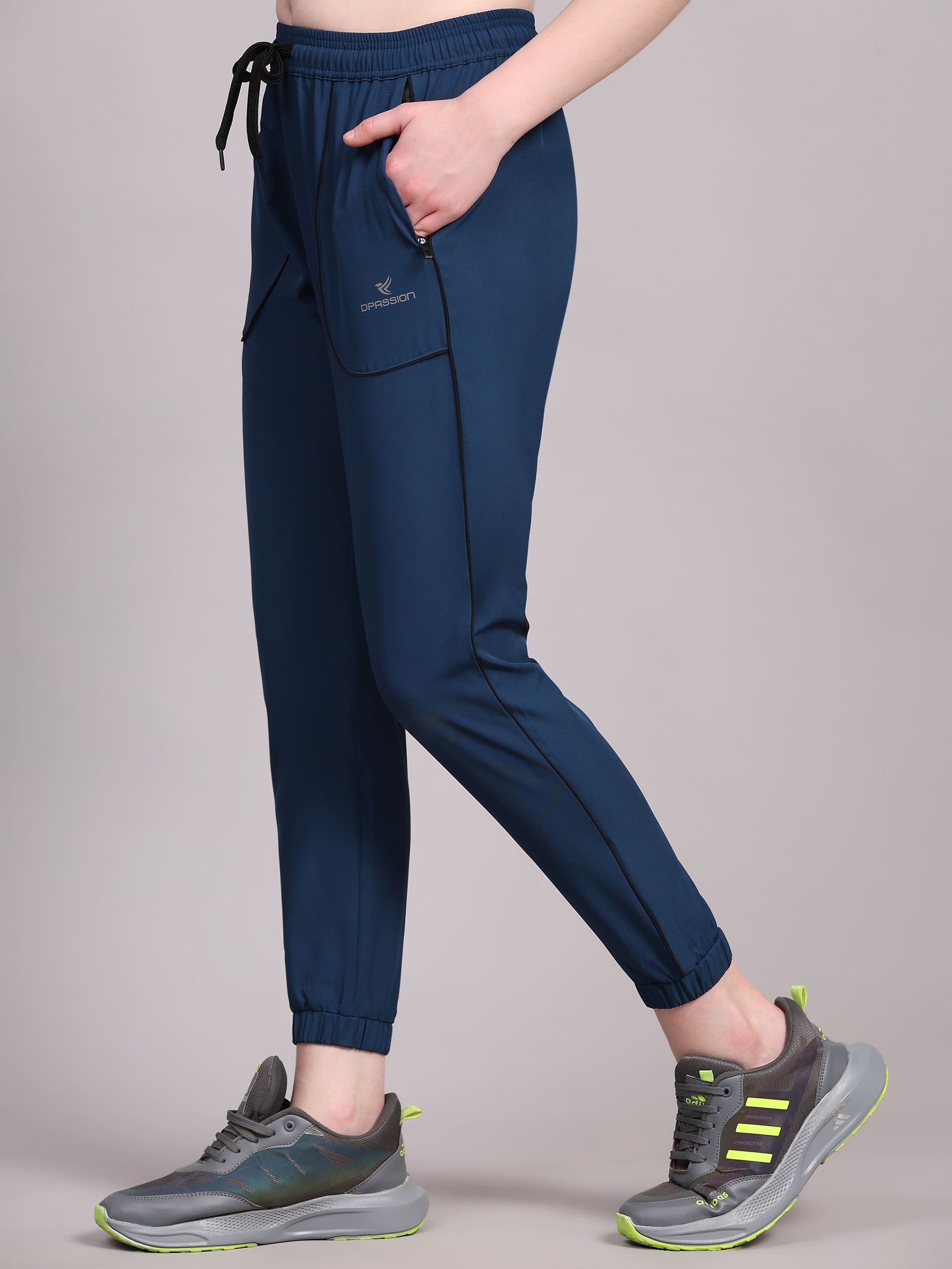 Dpassion Women’s Navy Jogger Track Pants Training Activewear - Dpassion