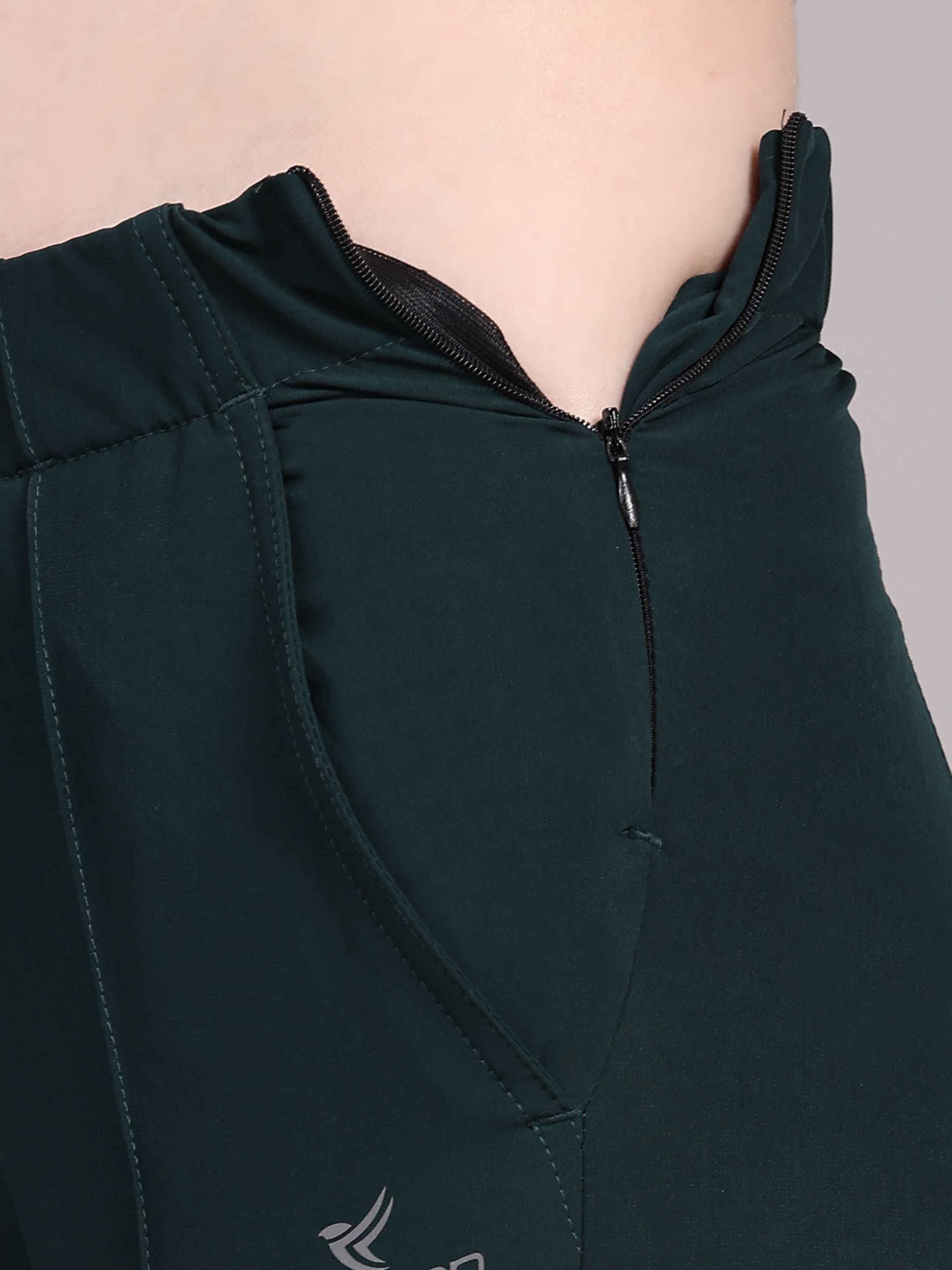 Dpassion Women Dark Green Sculpt Fit Performance Jogger Pants