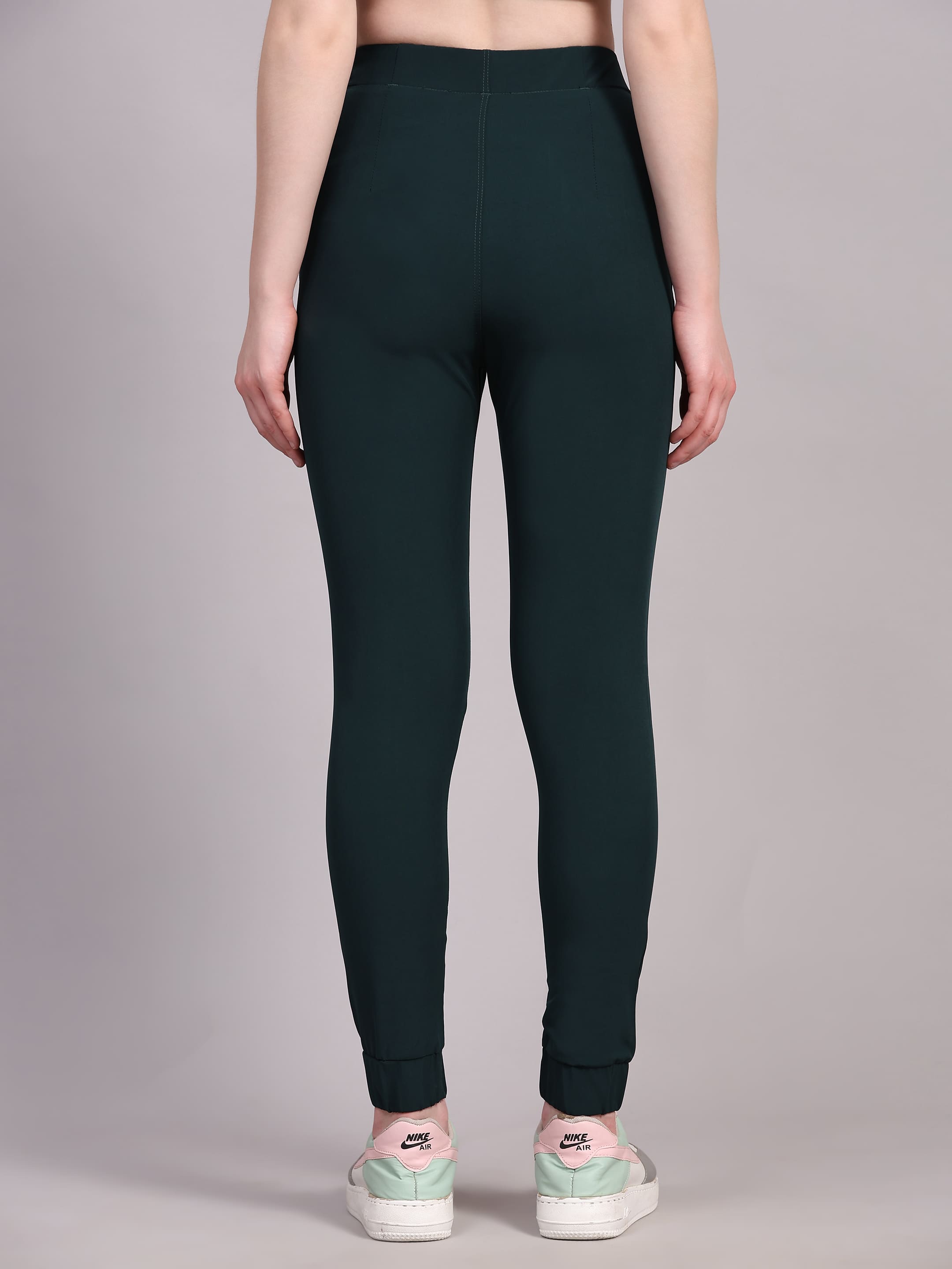 Dpassion Women Dark Green Sculpt Fit Performance Jogger Pants - Dpassion