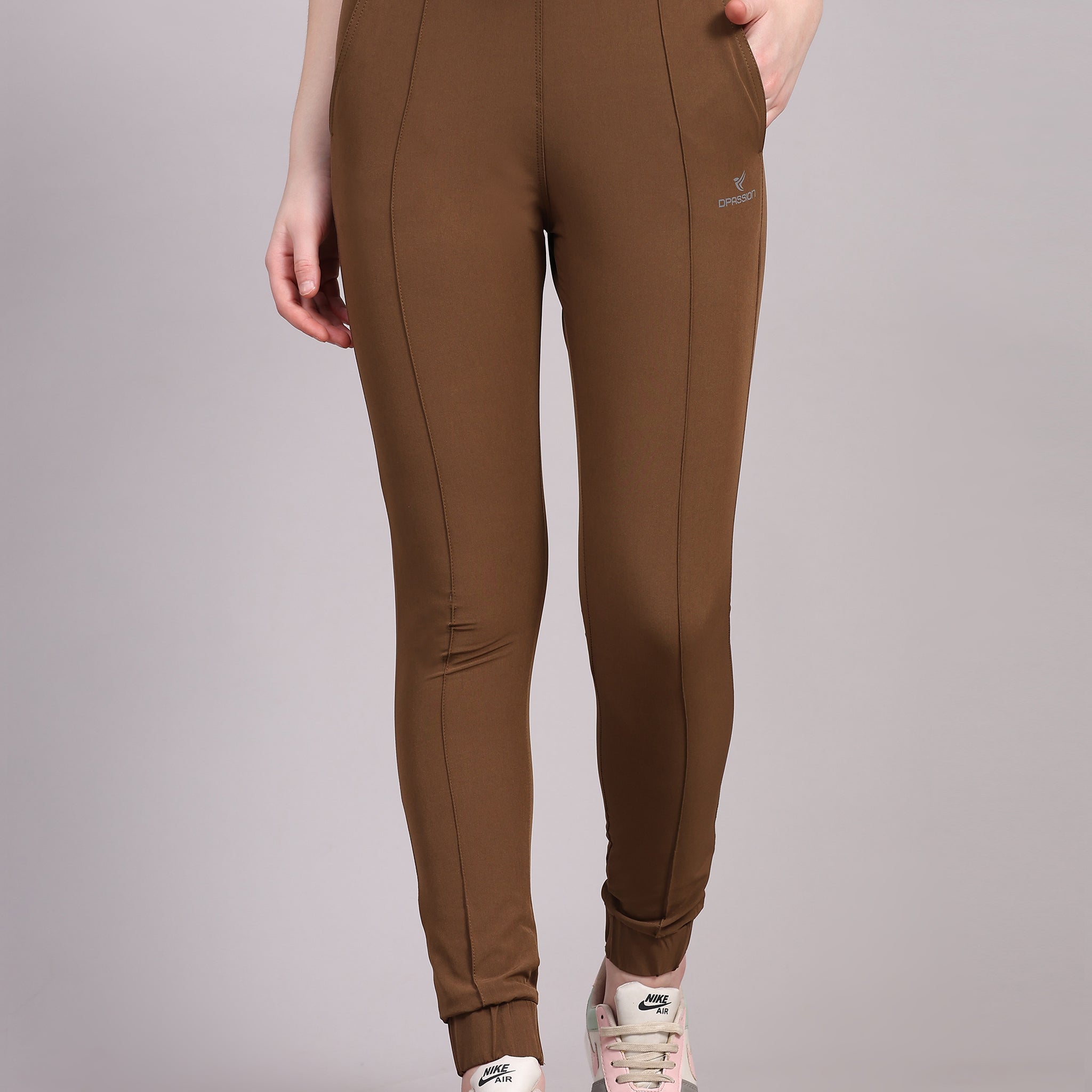 Imported NS Terry Nyloon Lycra 190 GSM Training Joggers Pants For Women
