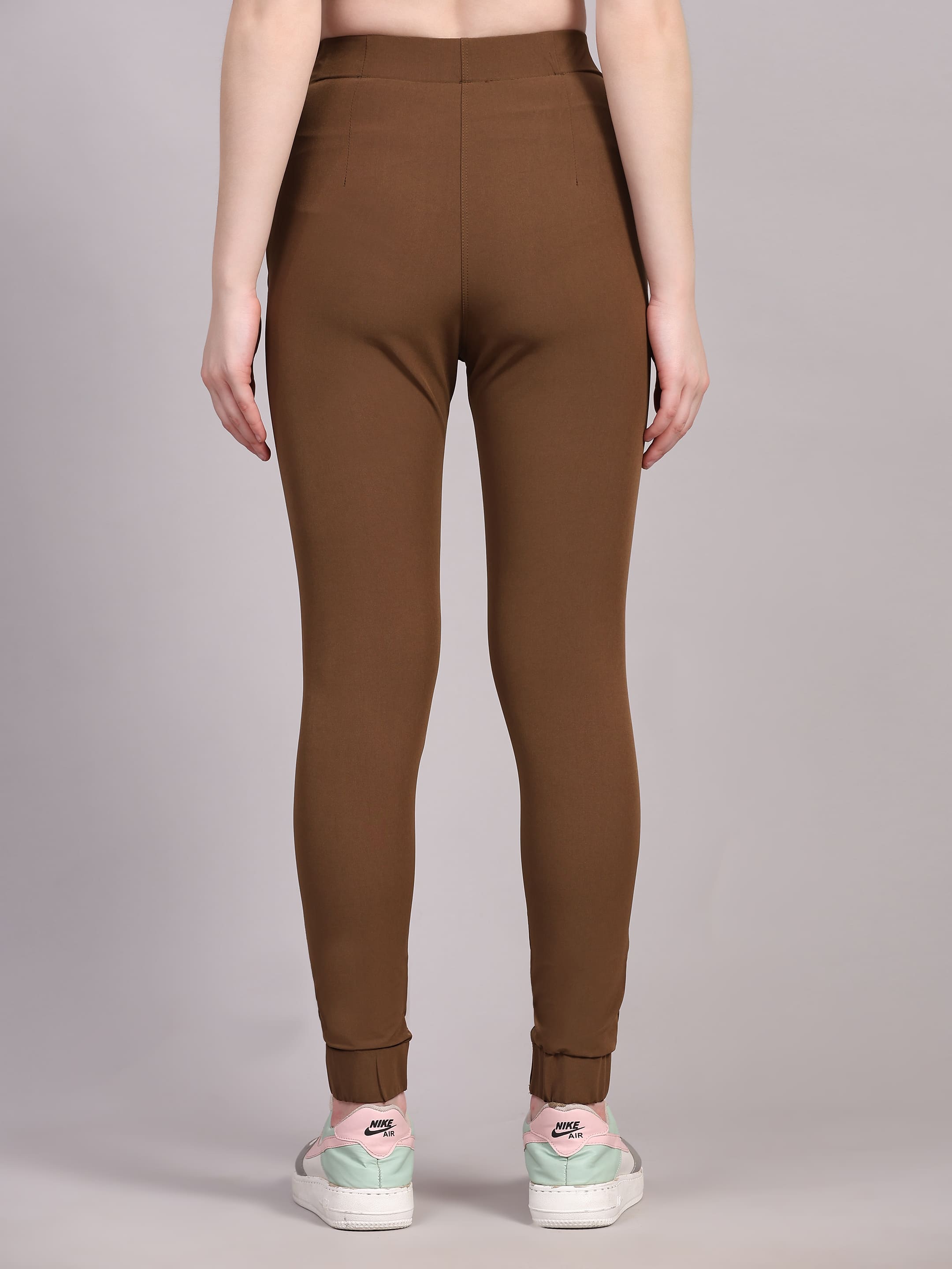 Dpassion Women Sculpt Fit Brown Performance Jogger Pants - Dpassion