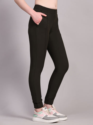 Dpassion Women Sculpt Fit Black Performance Jogger Pants - Dpassion