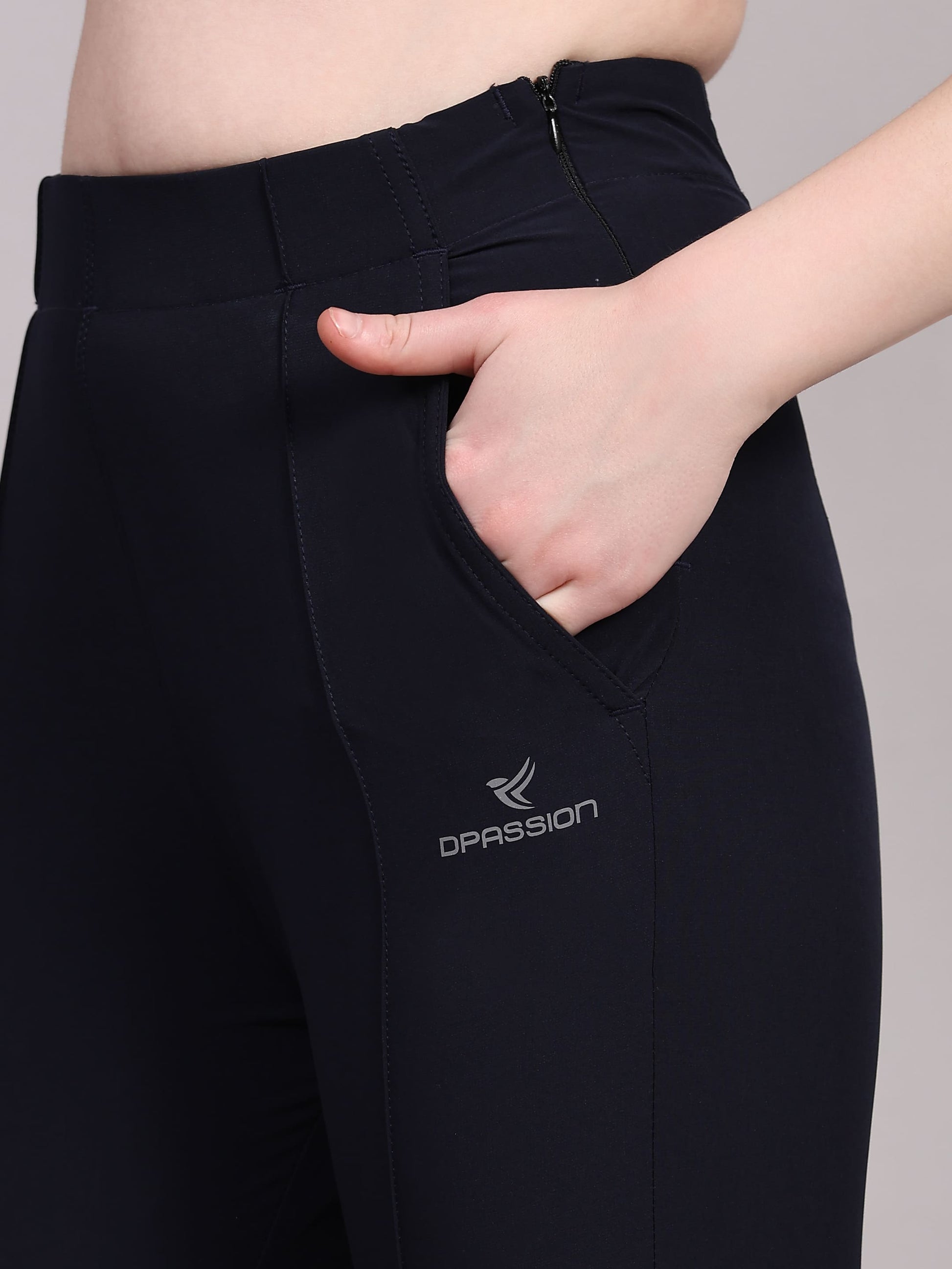 Dpassion Women Sculpt Fit Navy Performance Jogger Pants - Dpassion