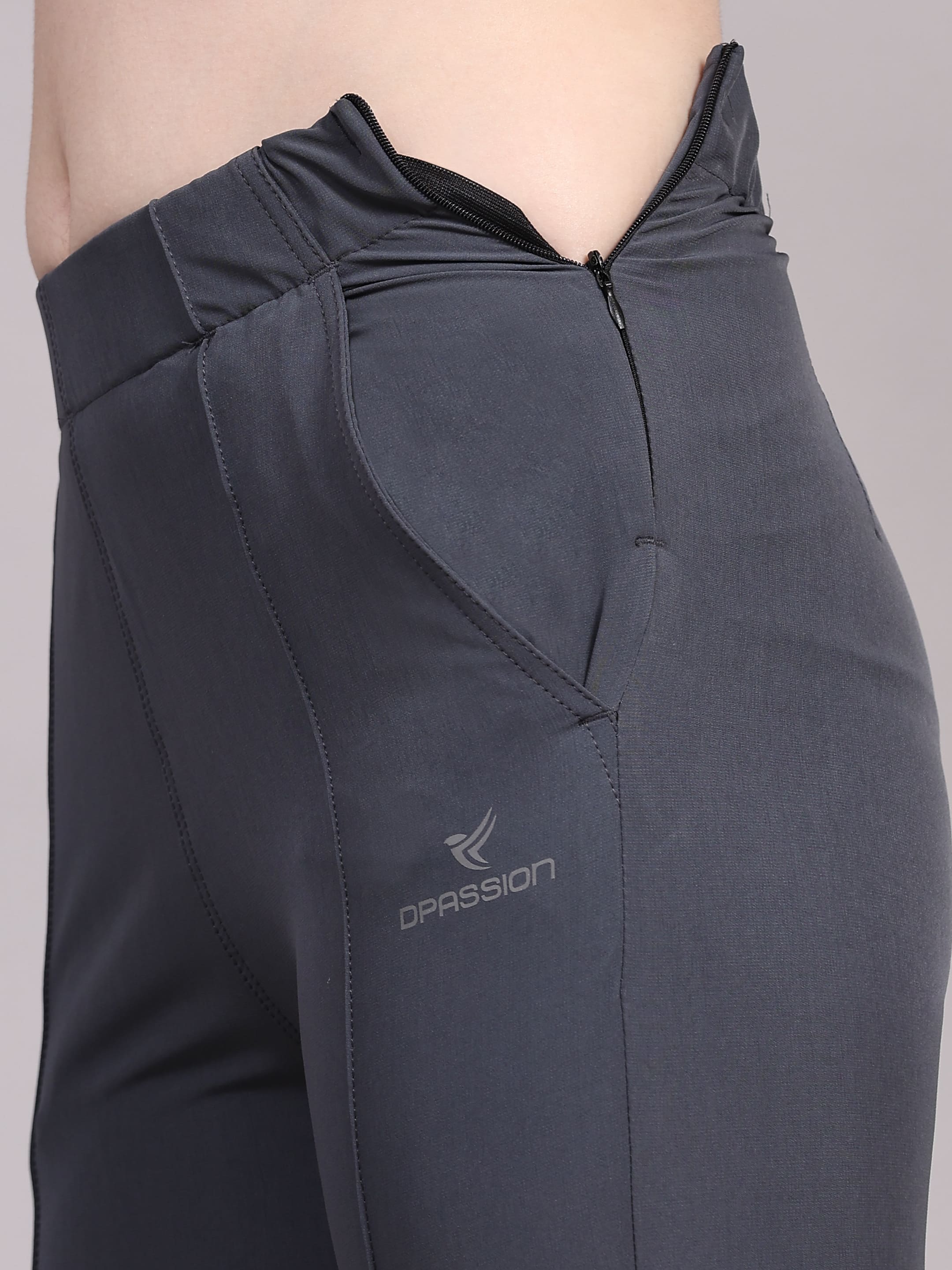 Dpassion Women Sculpt Fit Grey Performance Jogger Pants