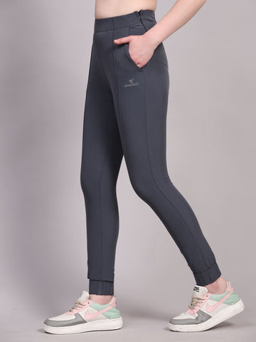 Dpassion Women Sculpt Fit Grey Performance Jogger Pants - Dpassion