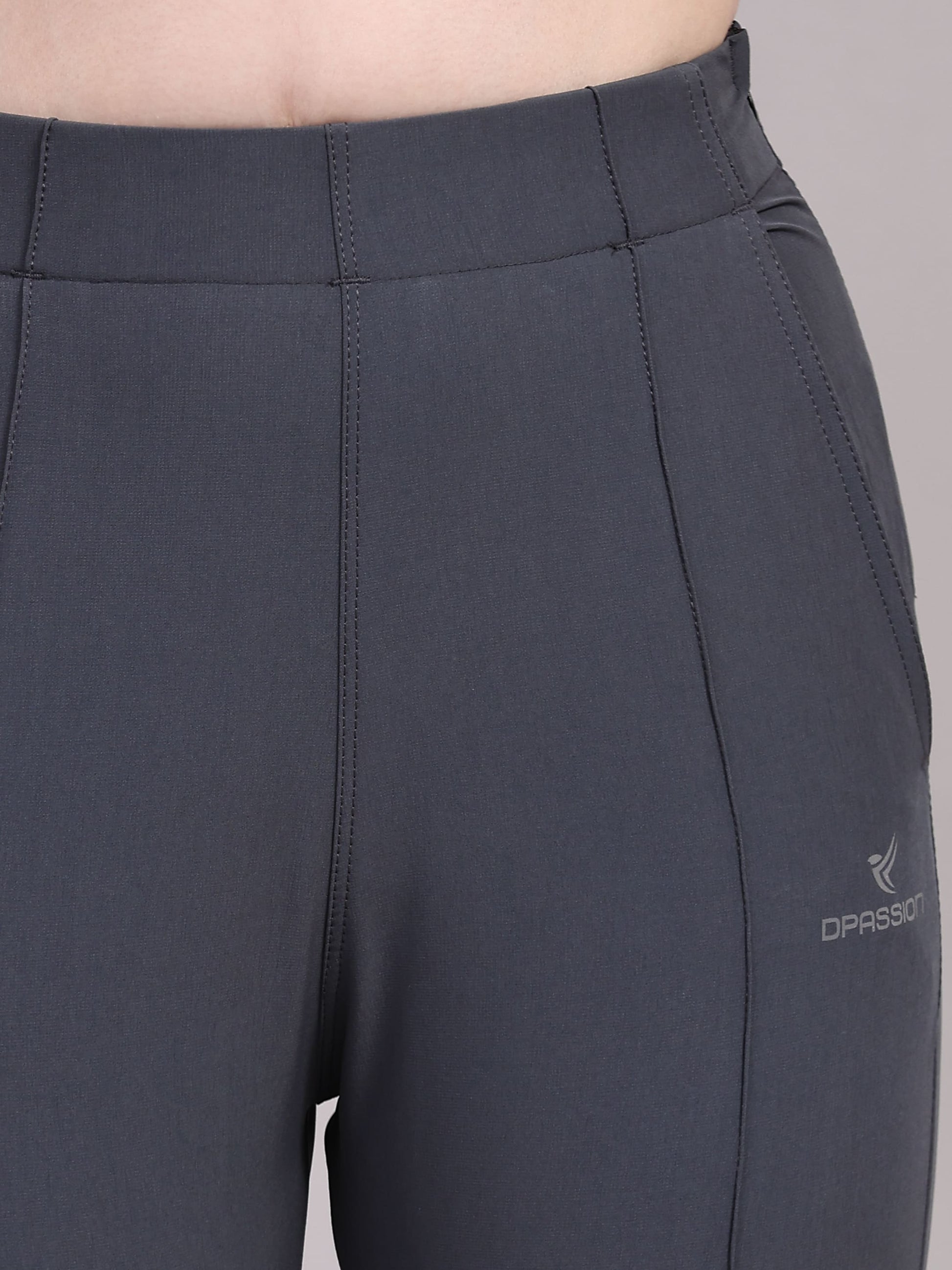 Dpassion Women Sculpt Fit Grey Performance Jogger Pants