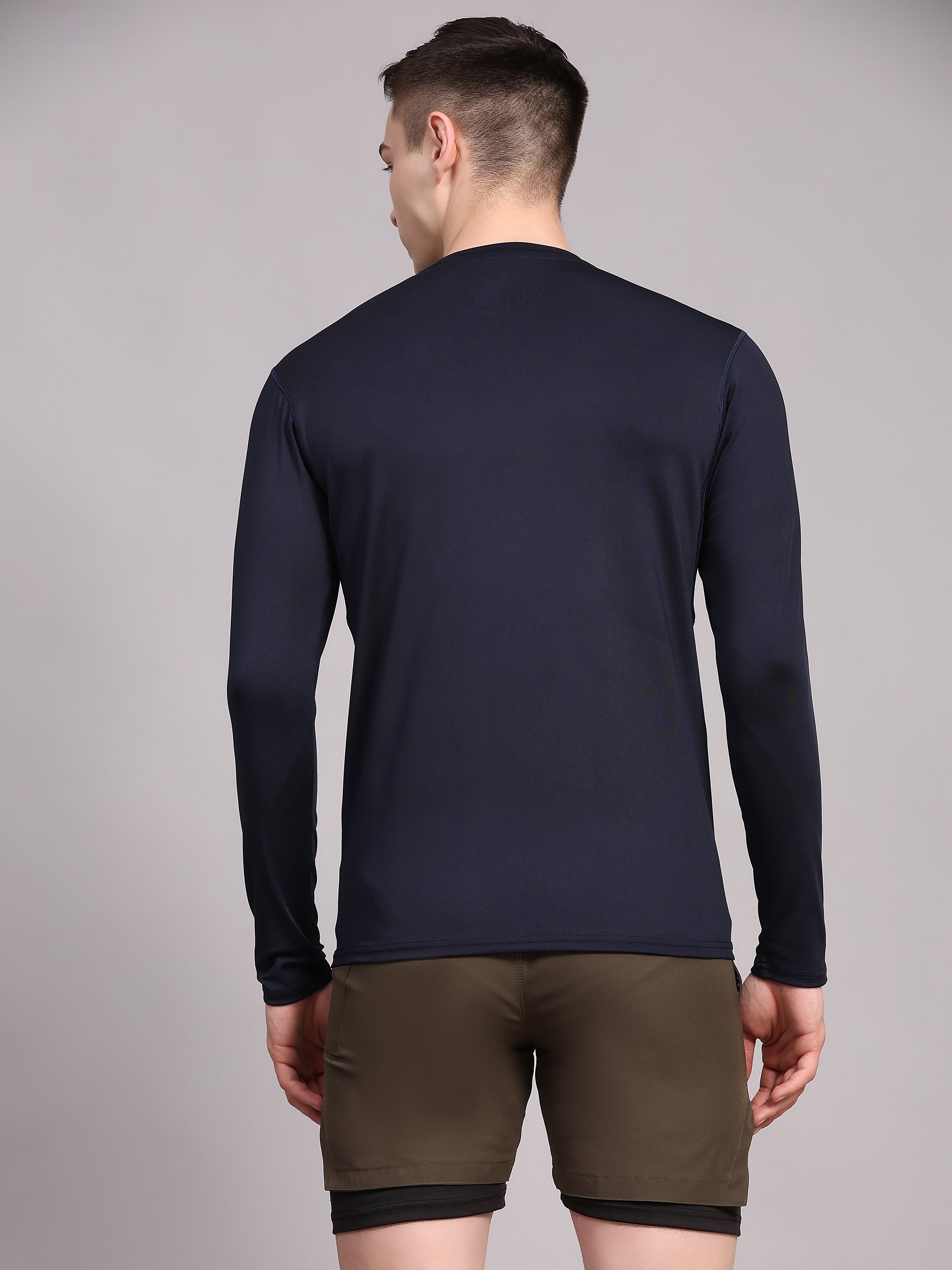 Dpassion Men’s Navy Performance Long Sleeve Training T-Shirt