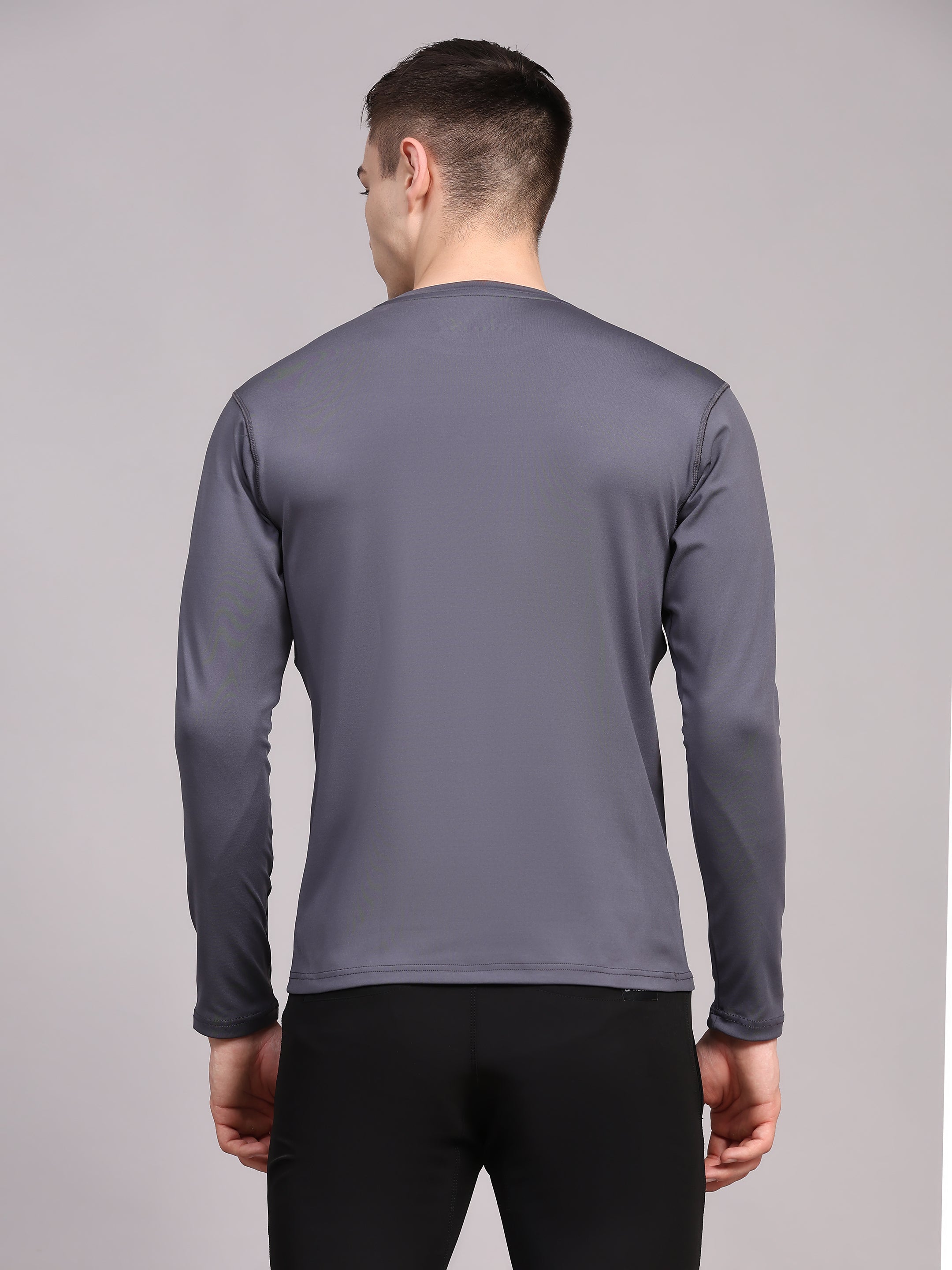 Dpassion Men’s Grey Performance Long Sleeve Training T-Shirt