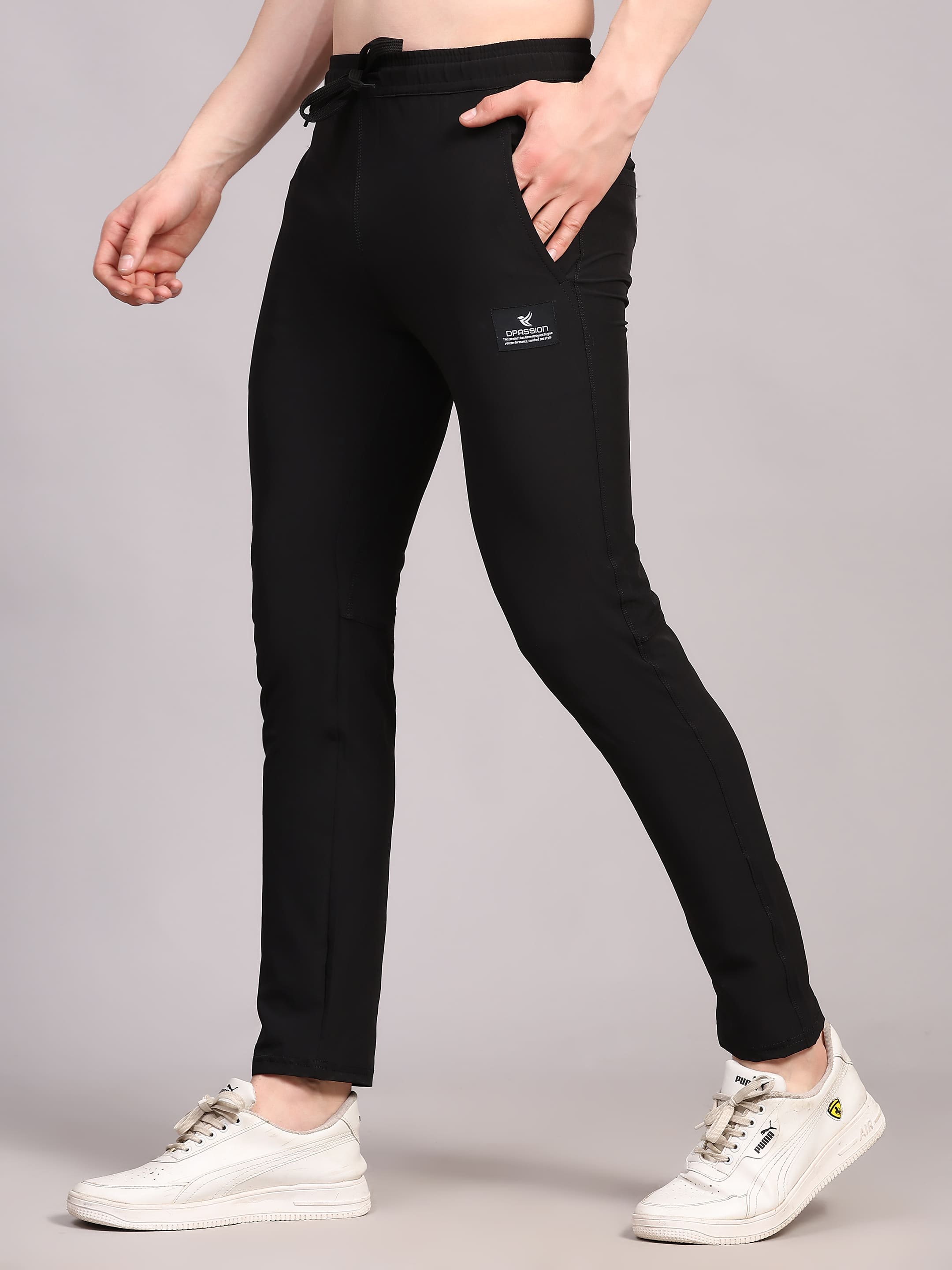 Dpassion Men Slim Fit Trackpants | Stretch Gym Workout Running Sportswear - Dpassion