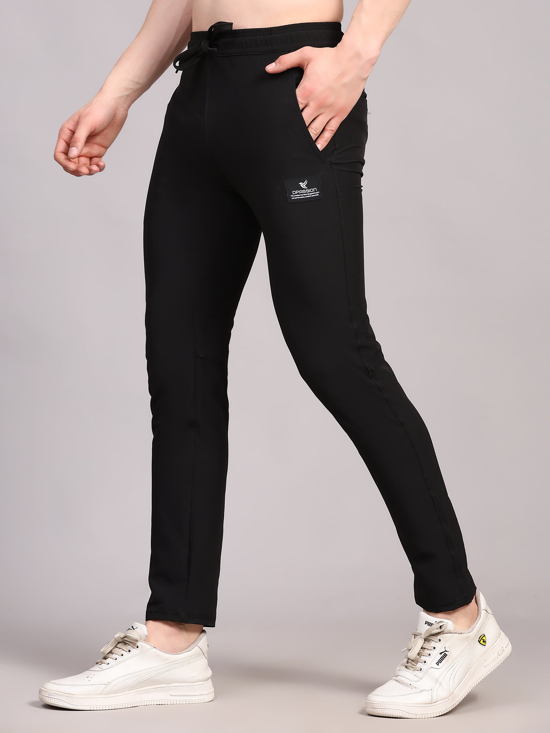 Imported NS Terry Nyloon Lycra 190 GSM Men Track Pants