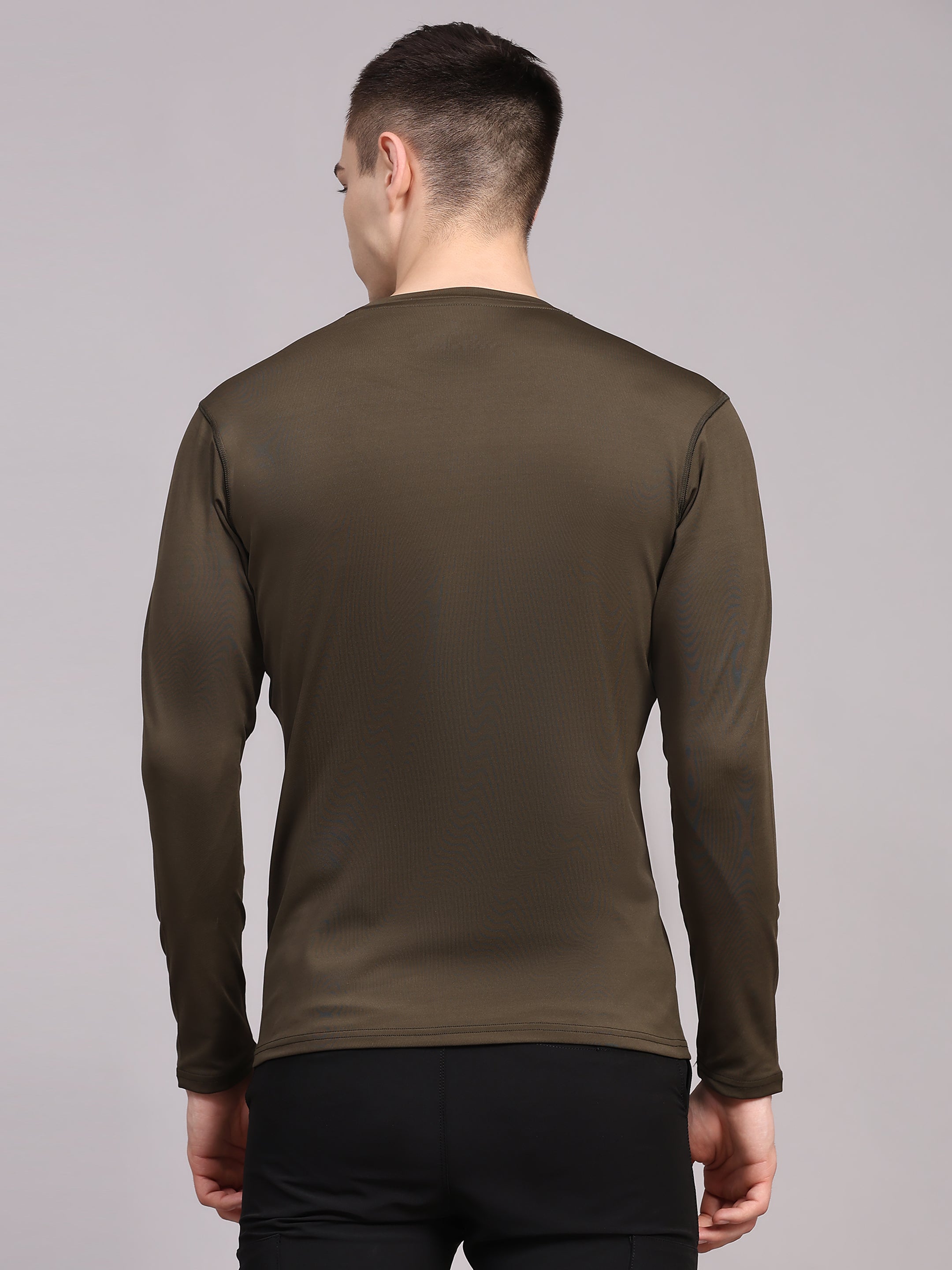 Dpassion Men’s Olive Performance Long Sleeve Training T-Shirt