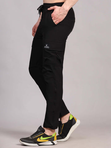 Regular fit sports track pants for men