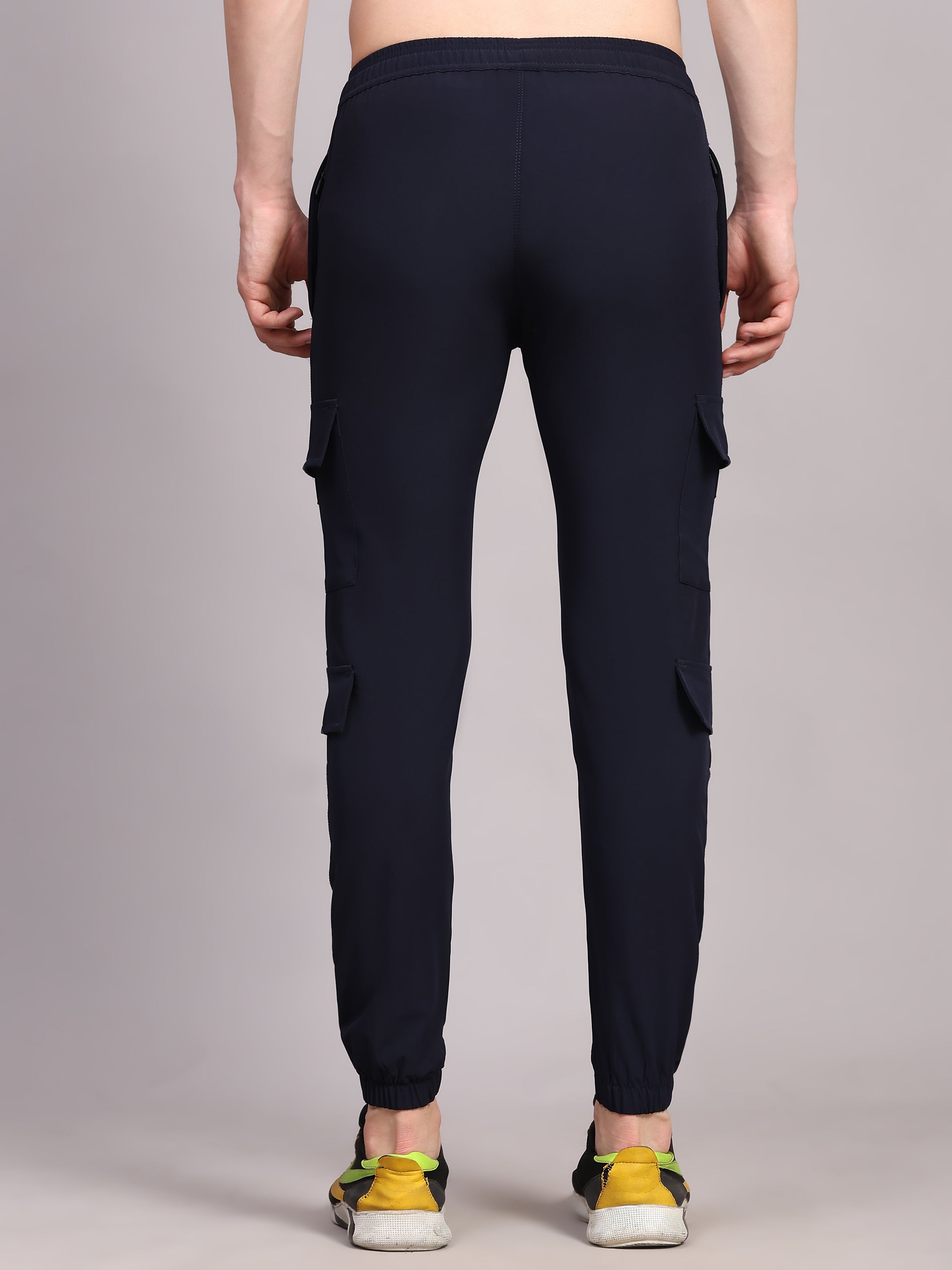 Dpassion Men Navy Cargo Joggers Utility Performance Activewear - Dpassion
