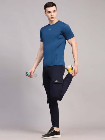 Regular fit sports track pants for men