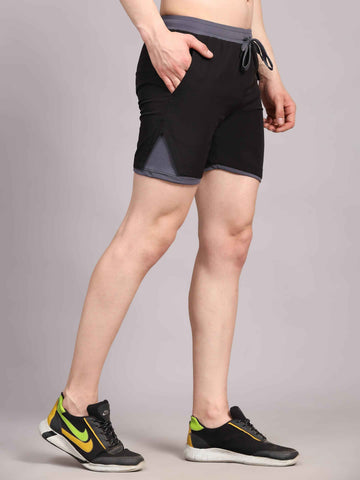 Dpassion Men 2 in 1 Training Shorts Quick Dry Gym Activewear