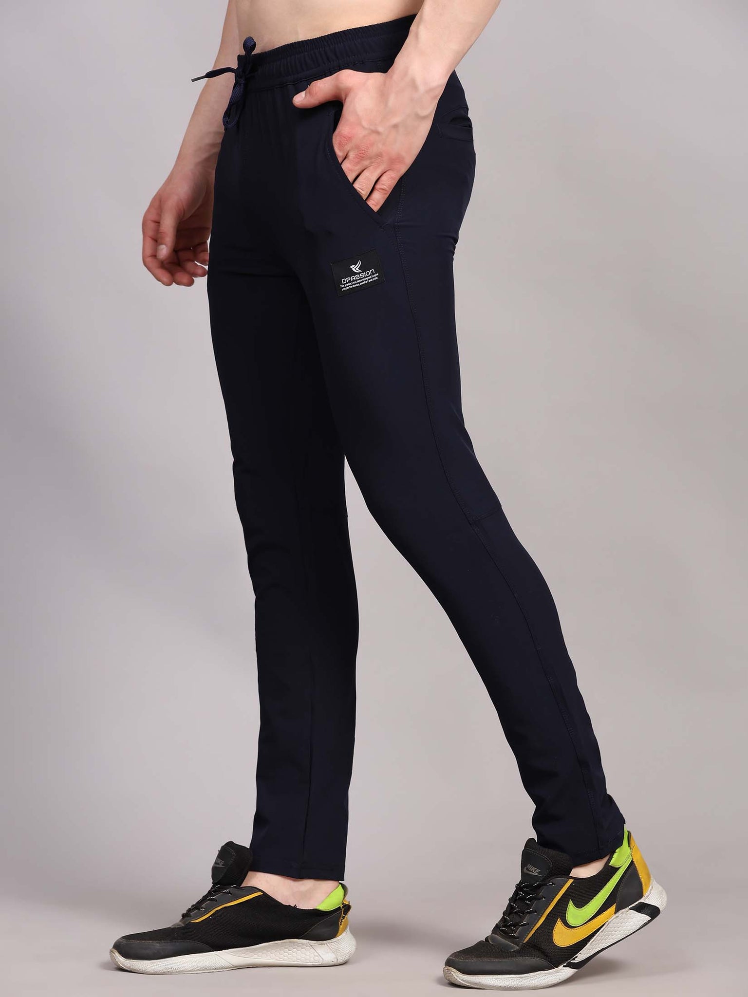 Regular fit sports track pants for men