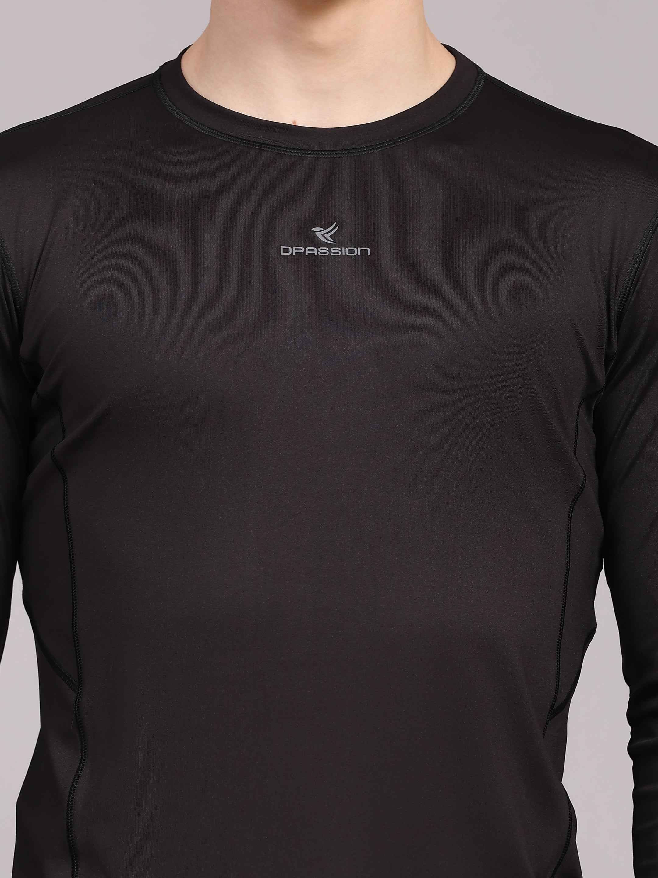 Dpassion Men’s Black Performance Long Sleeve Training T-Shirt