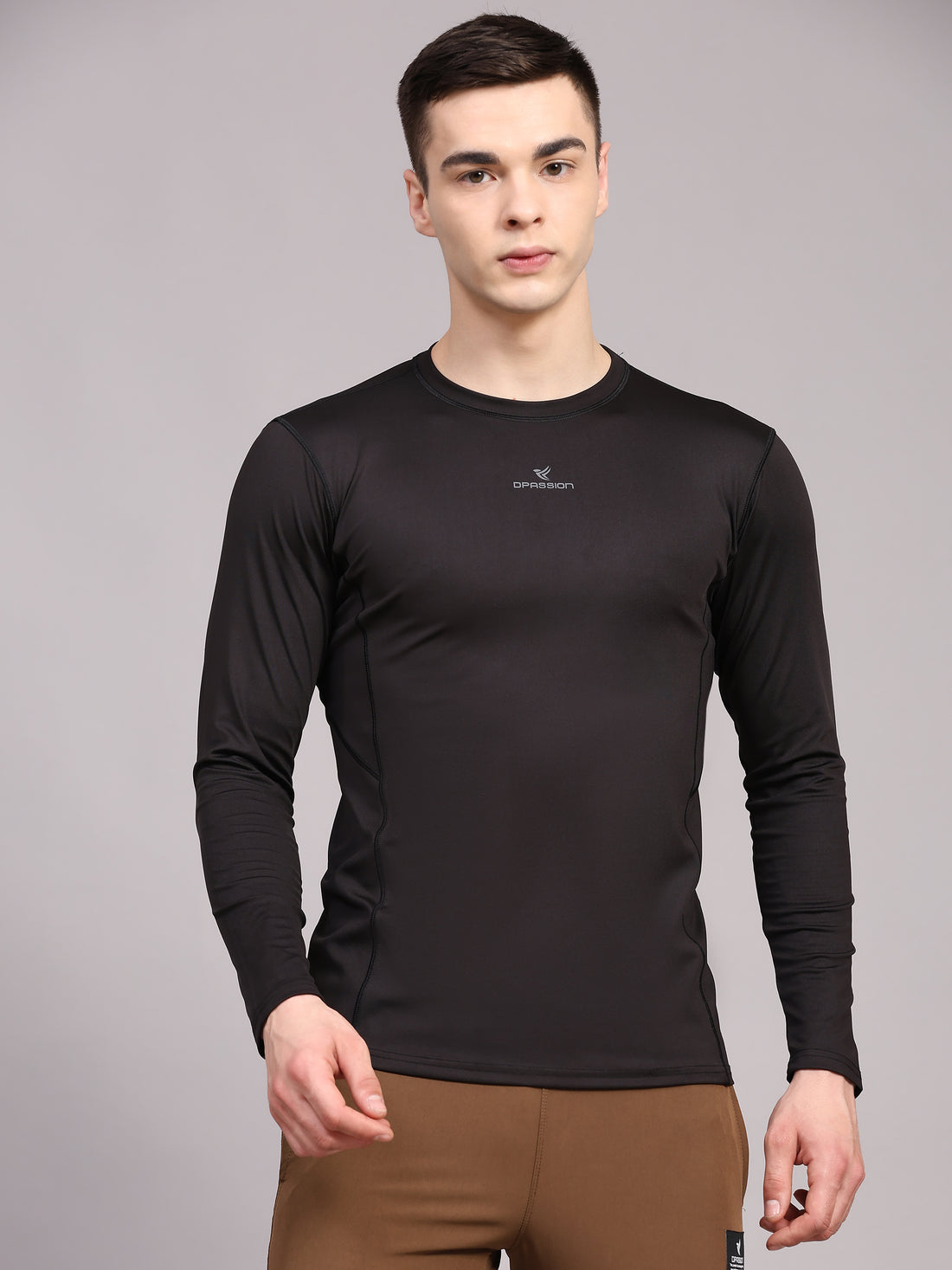 Dpassion Men’s Black Performance Long Sleeve Training T-Shirt