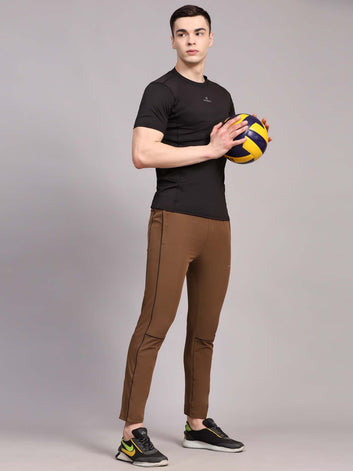 Regular fit sports track pants for men