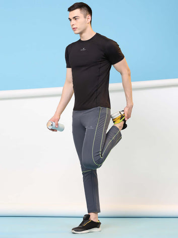 Regular fit sports track pants for men