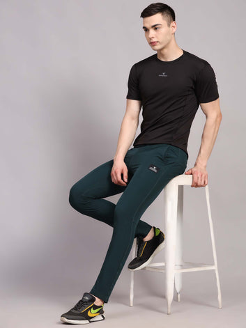 Regular fit sports track pants for men