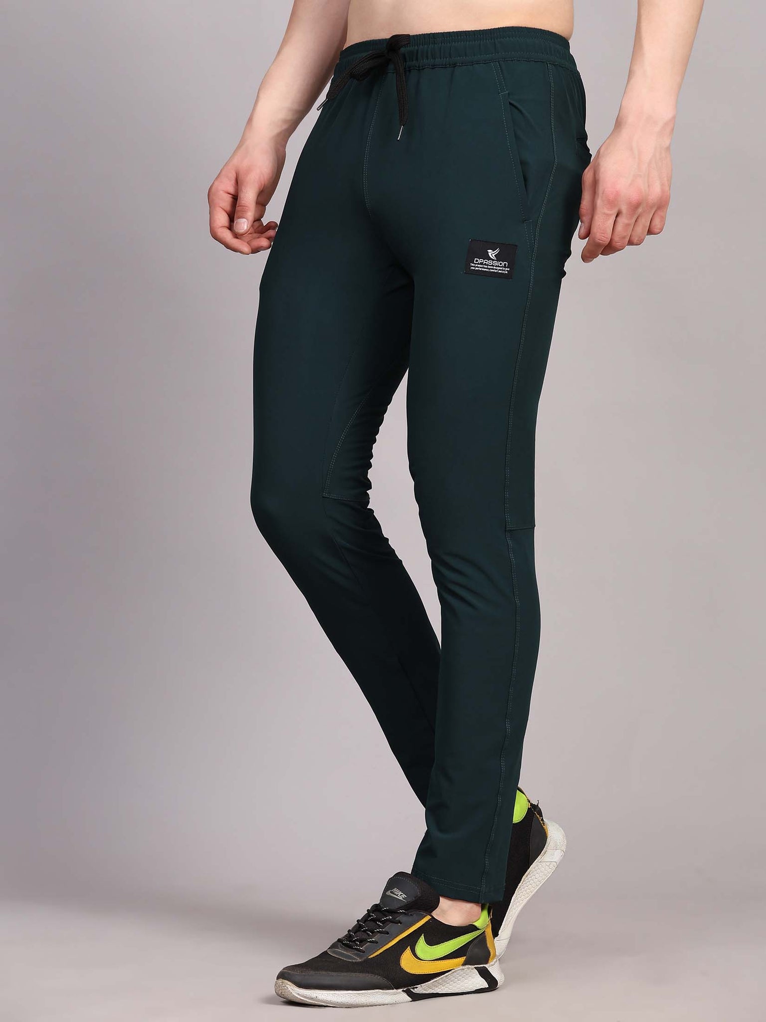 Regular fit sports track pants for men