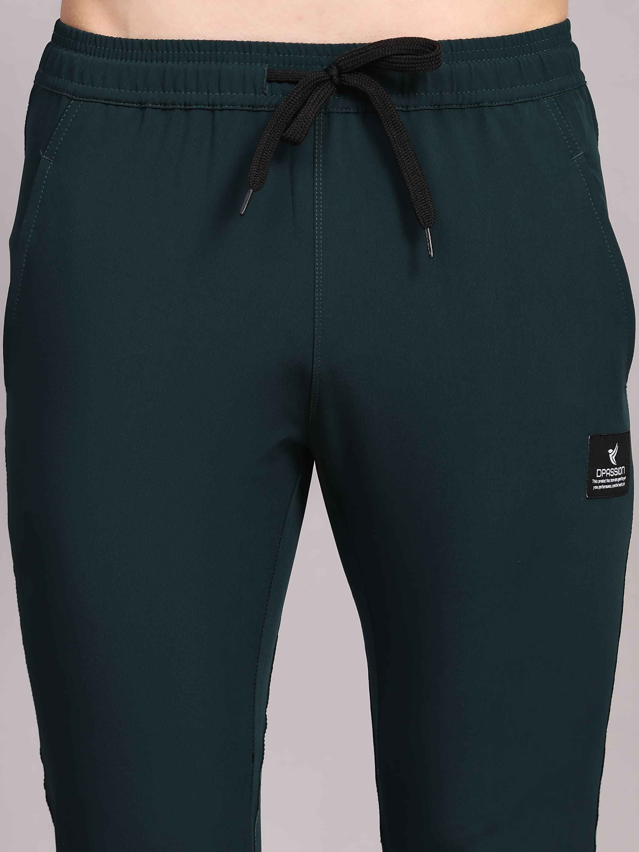 Dpassion Men Slim Fit Training Track Pants Stretch Gym Activewear