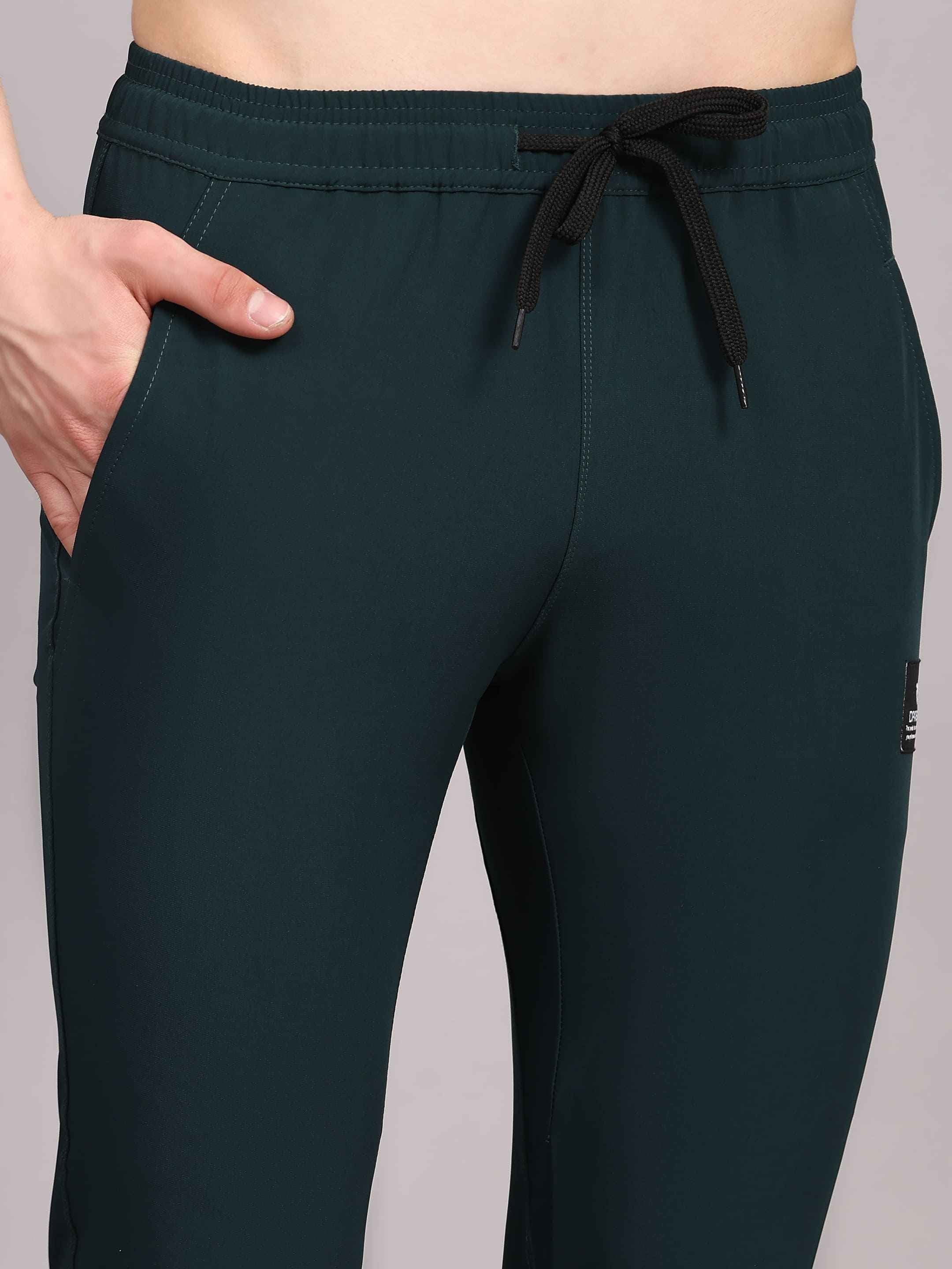 Dpassion Men Slim Fit Training Track Pants Stretch Gym Activewear