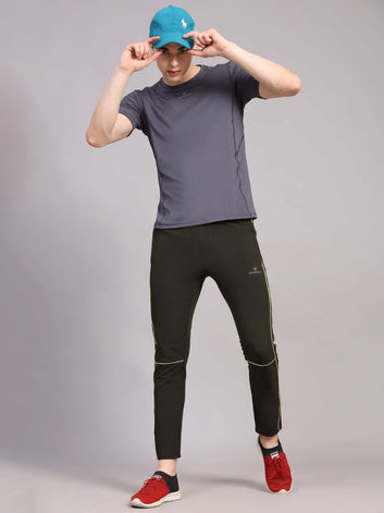 Regular fit sports track pants for men