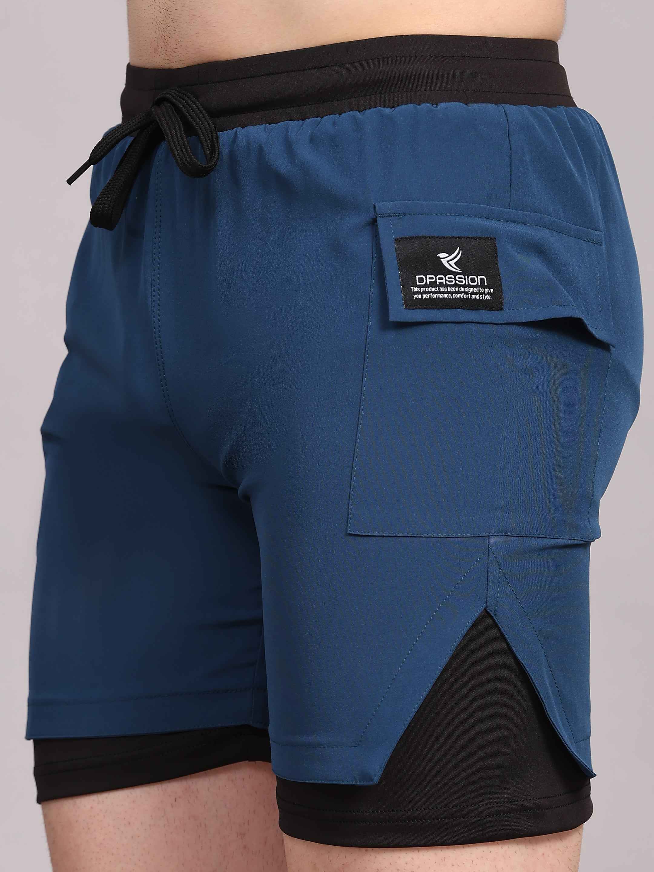 Dpassion 2 in 1 Performance Training Shorts Mens Premium Activewear