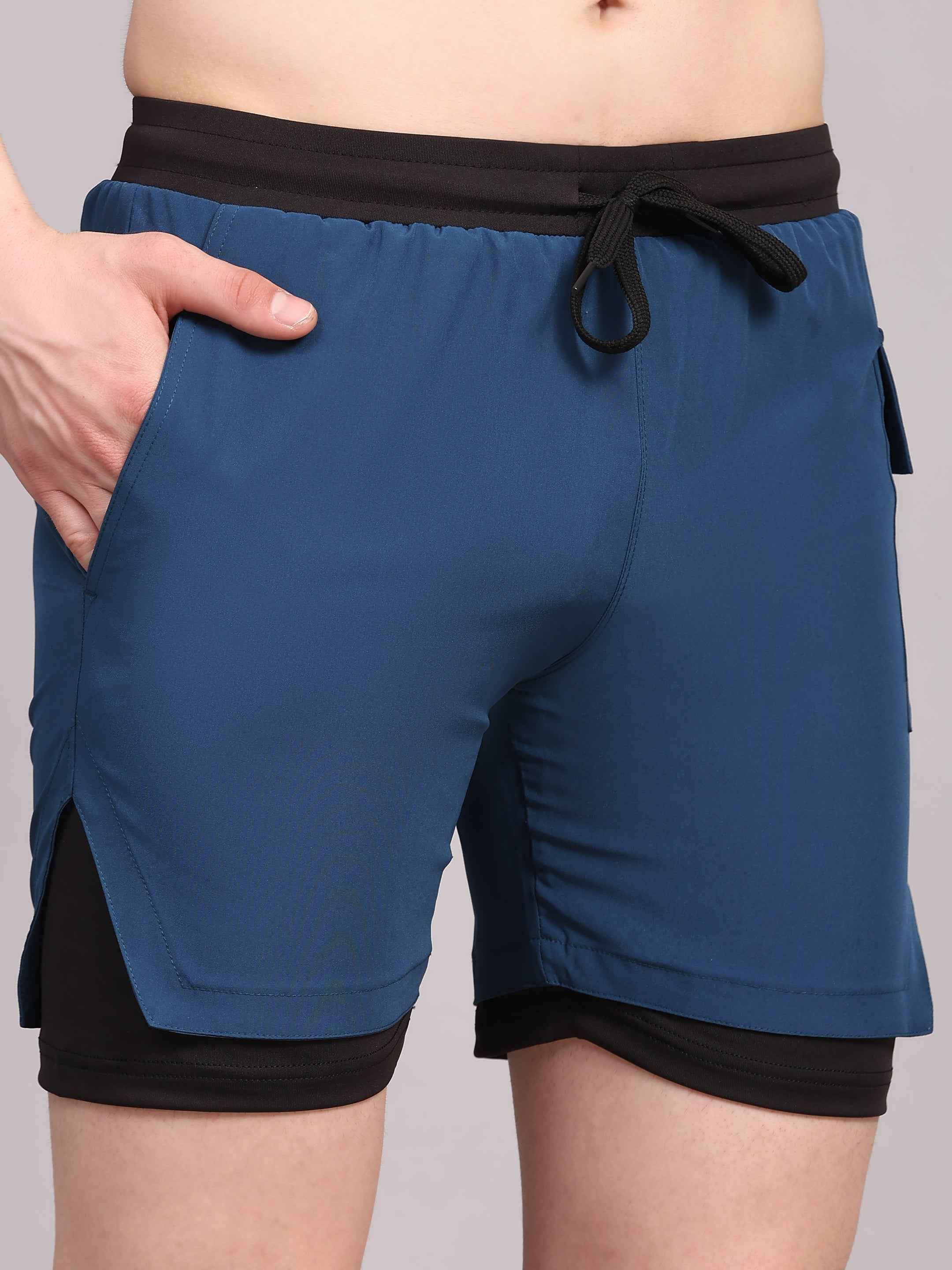 Dpassion 2 in 1 Performance Training Shorts Mens Premium Activewear