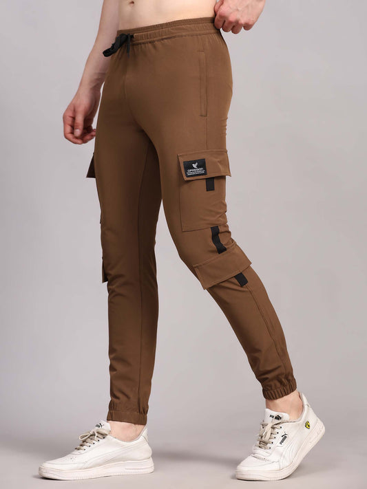 Regular fit sports track pants for men