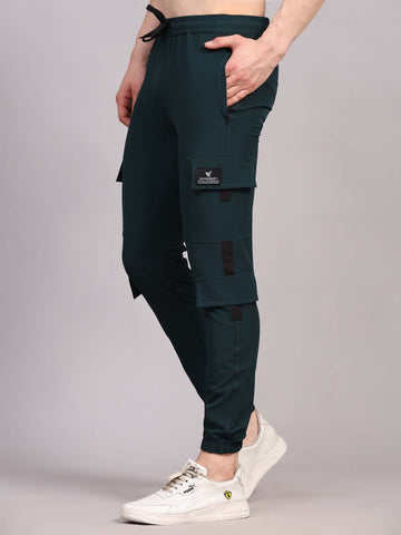 Regular fit sports track pants for men