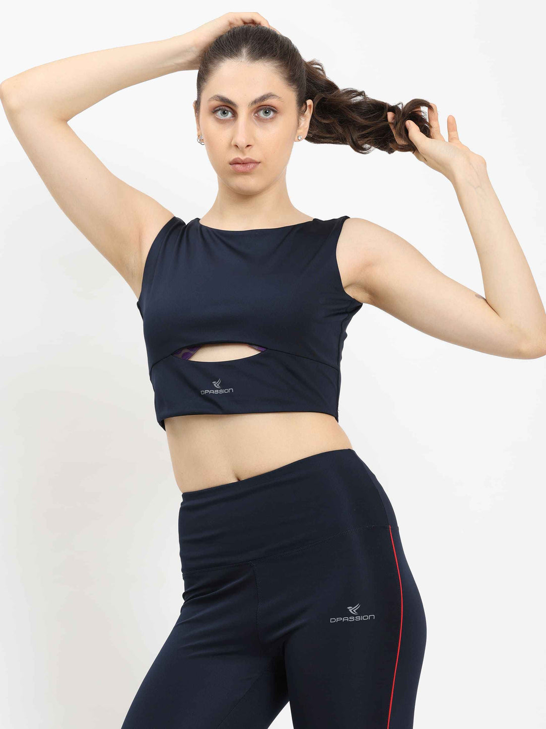 Dpassion Elite Cut-Out Crop Top Women Performance Activewear