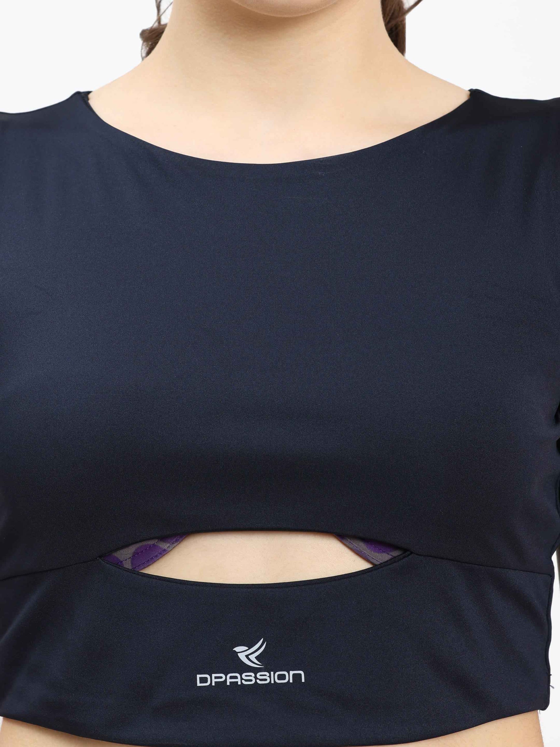 Dpassion Elite Cut-Out Crop Top Women Performance Activewear