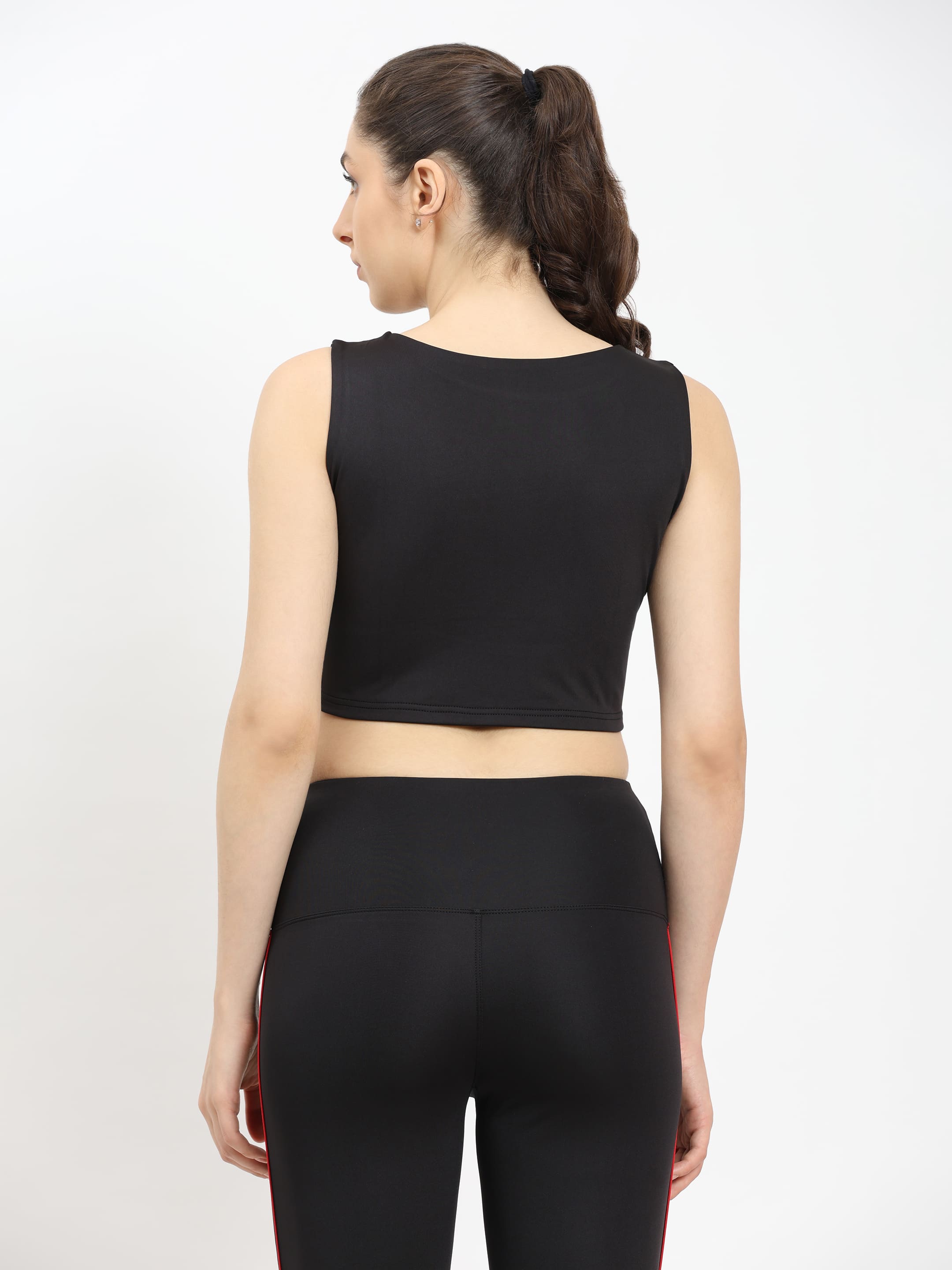 Dpassion Cut-Out Performance Crop Top for Women Gym Activewear - Dpassion