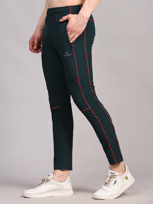 Regular fit sports track pants for men