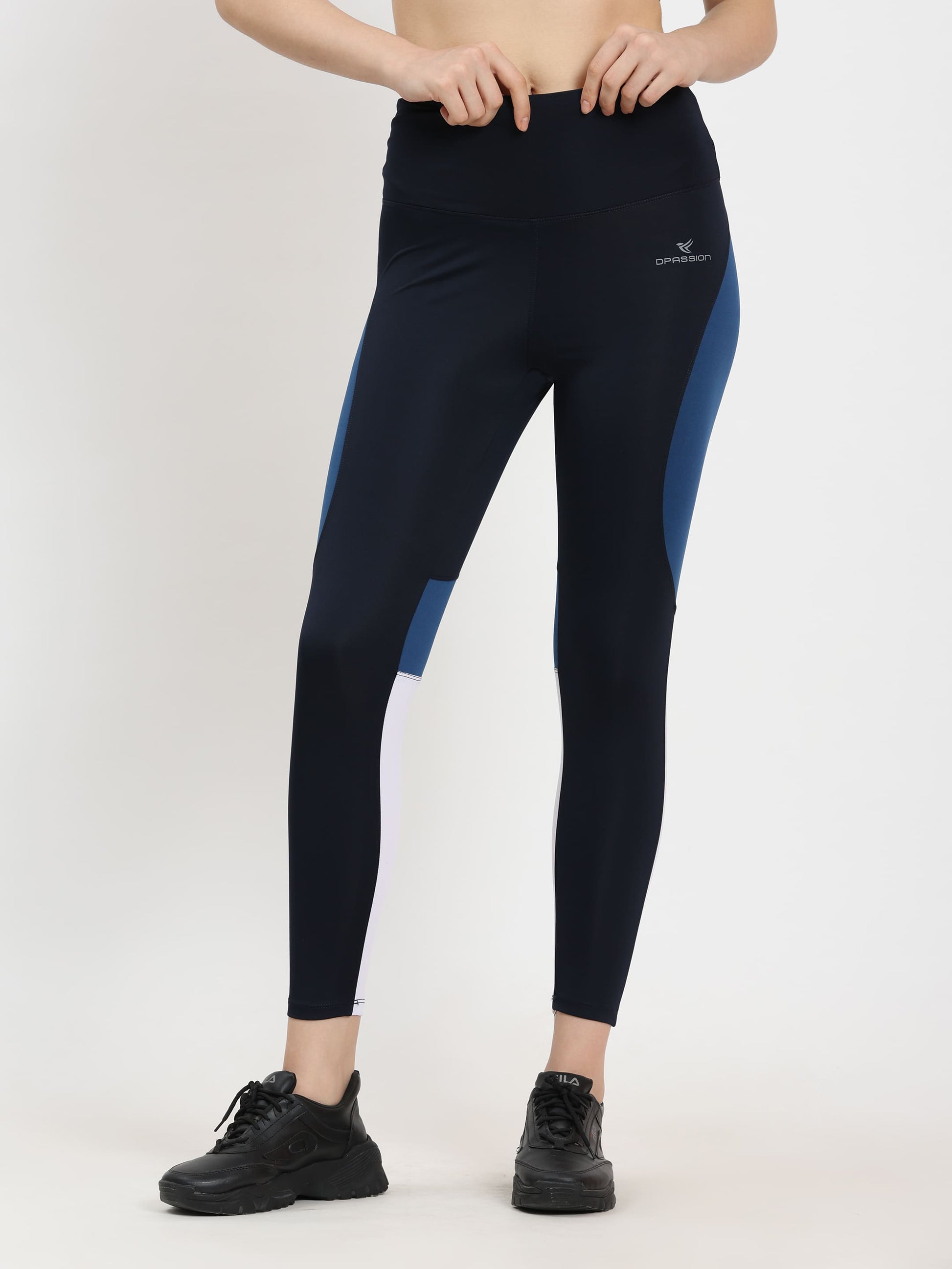 Dpassion SculptFit Colorblock Leggings – High Waist Performance Wear - Dpassion