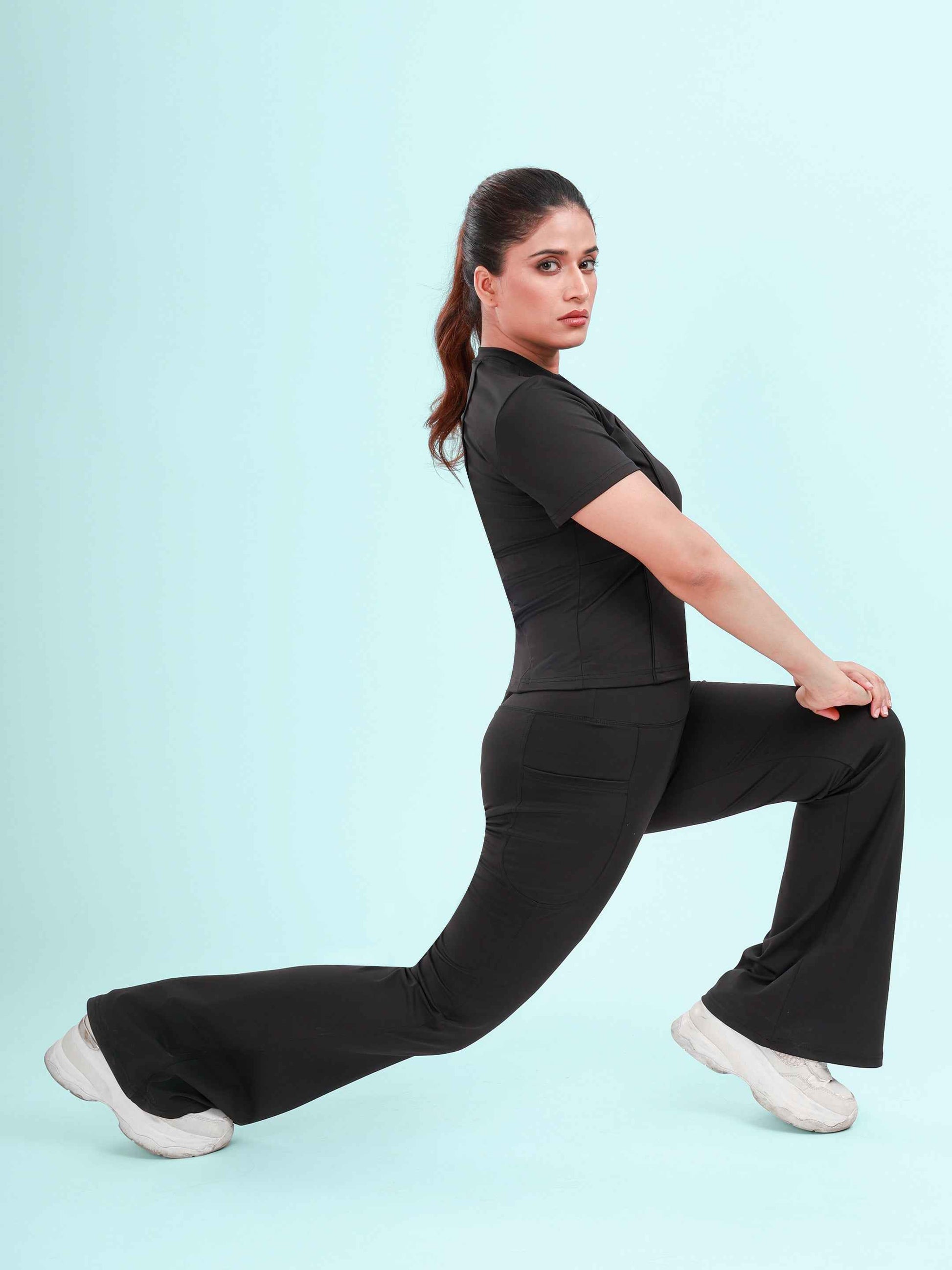 Dpassion SculptFit Performance Tee Black Women Activewear Gym Top