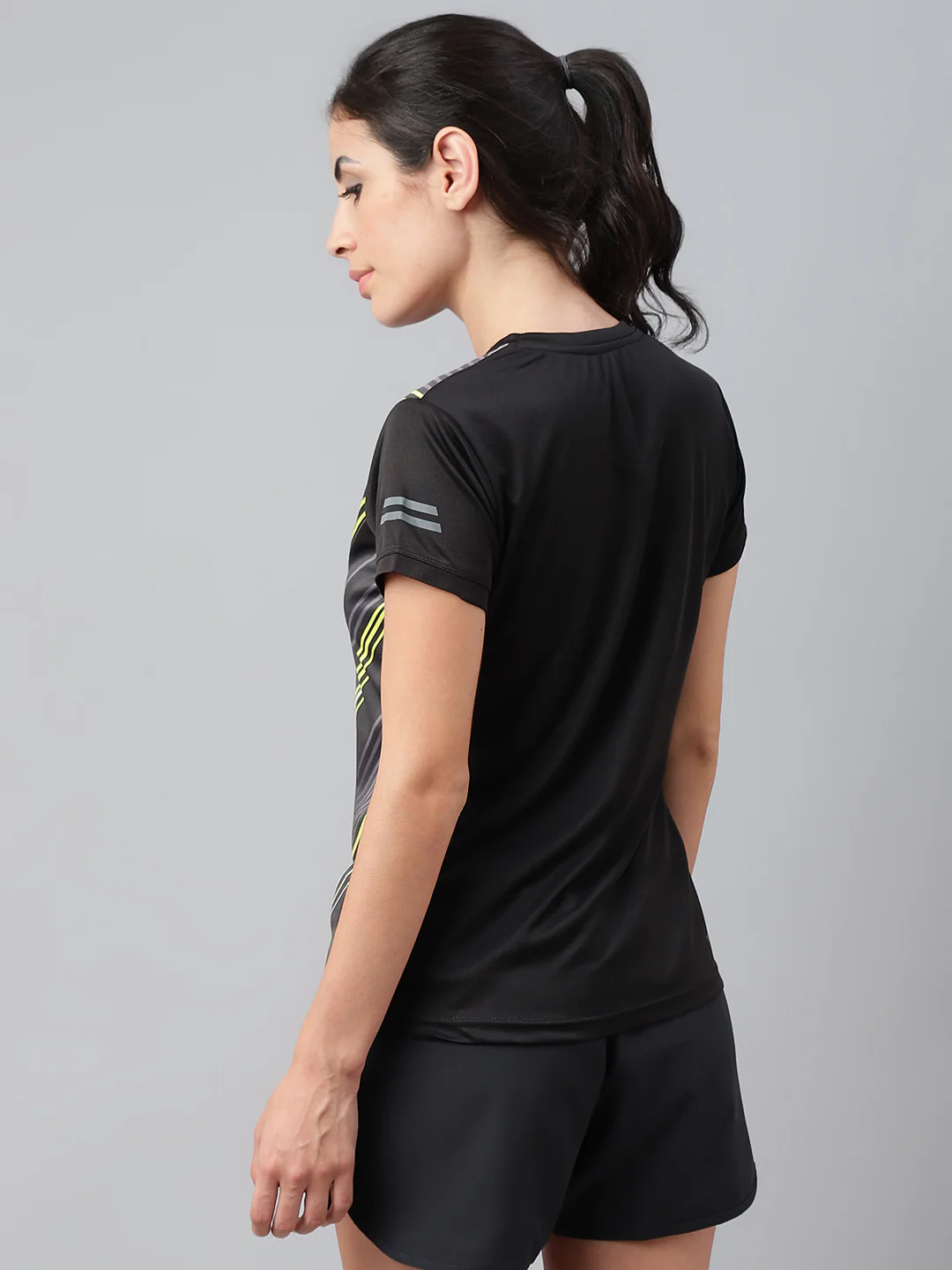 Dpassion Women Printed Training T-Shirt & Shorts Activewear Set - Dpassion