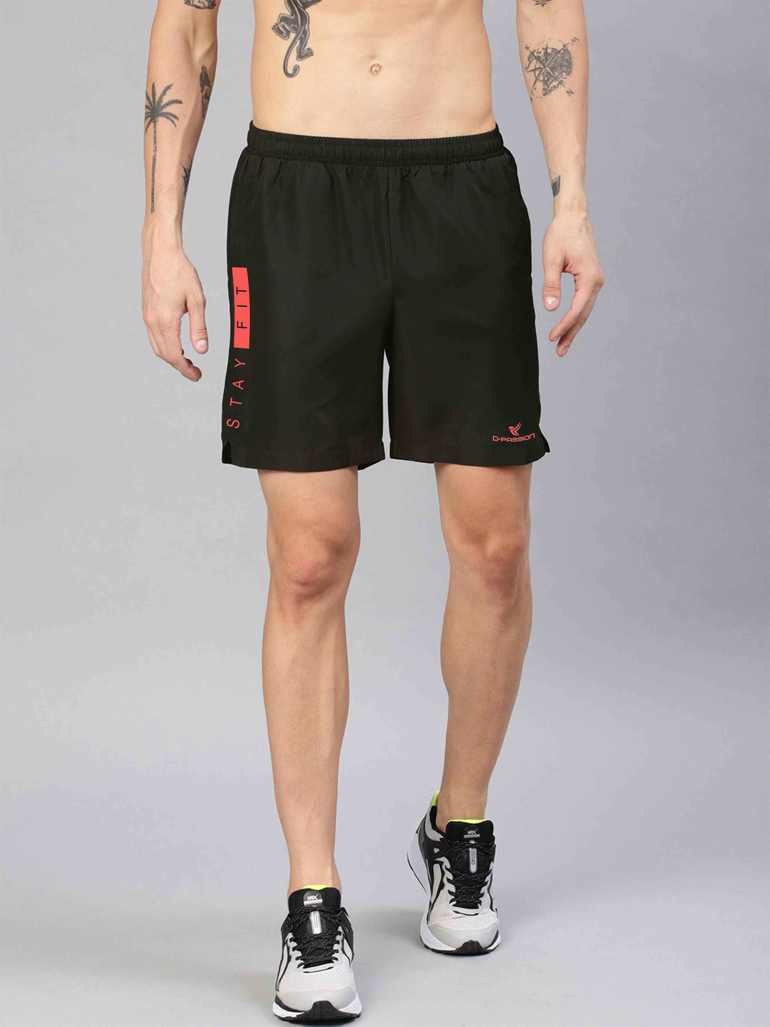 Dpassion Stay Fit Performance Training Shorts – Black Activewear