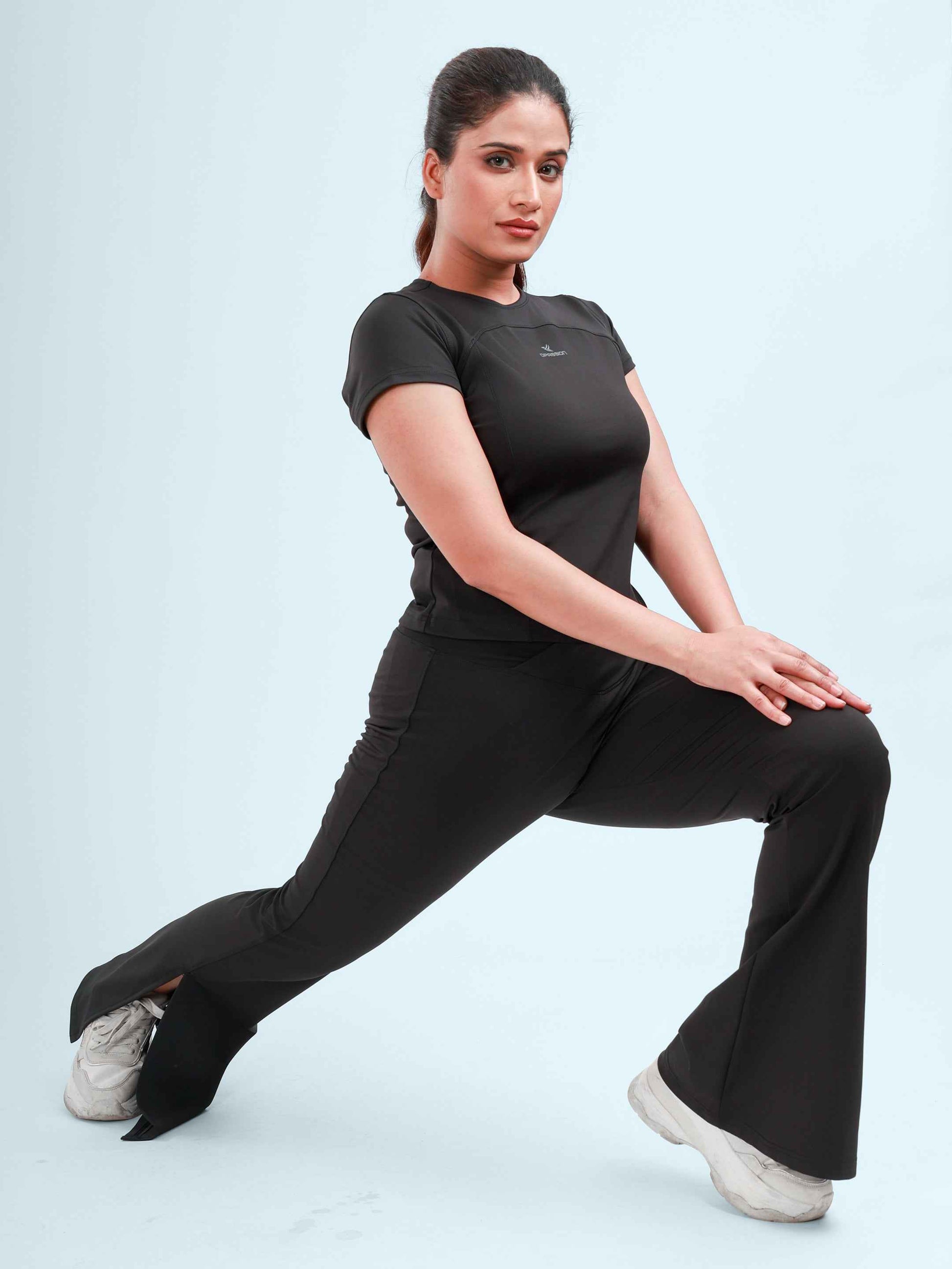Dpassion SculptFit Performance Tee Black Women Activewear Gym Top