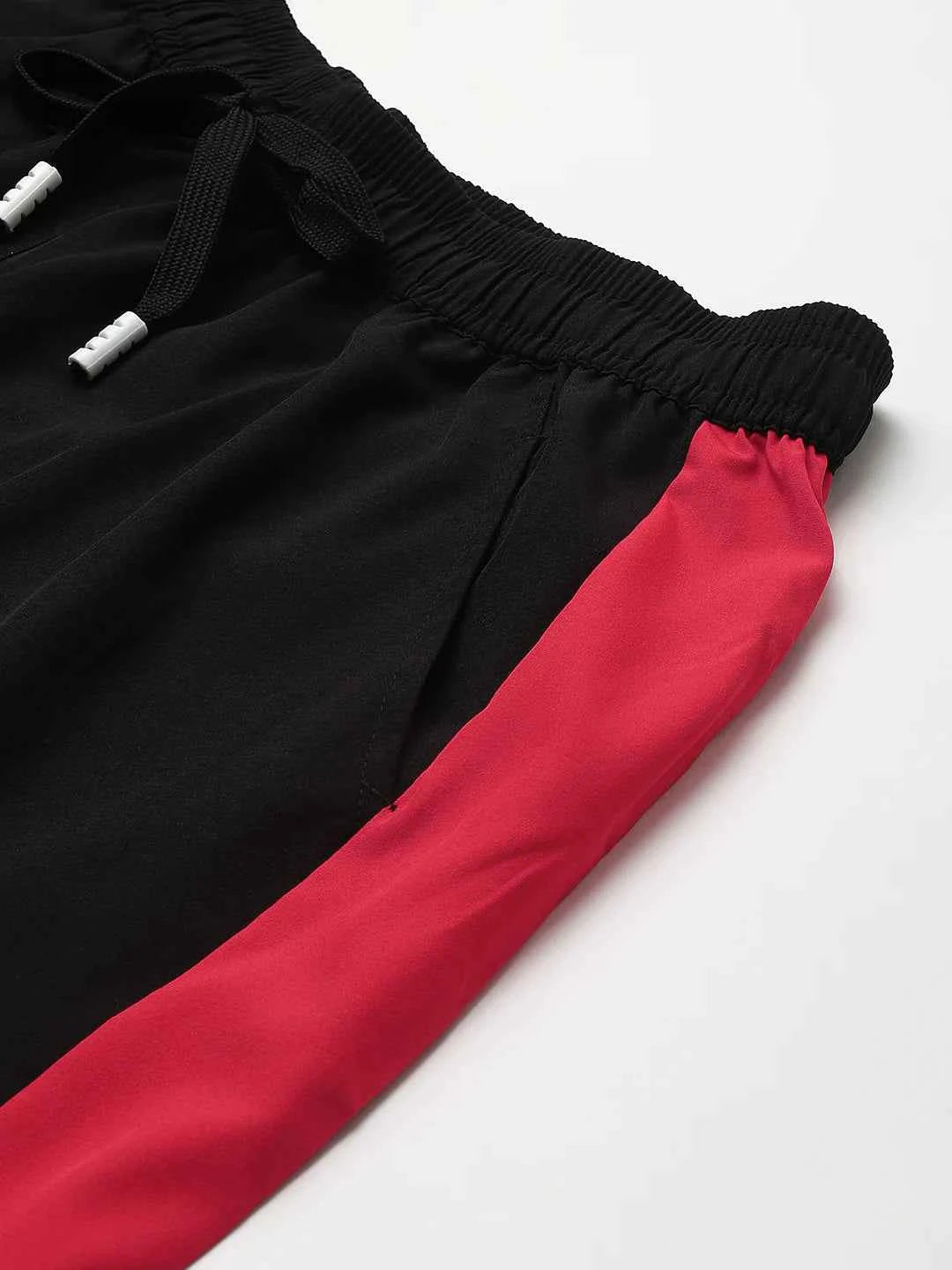 Dpassion Edge Panel Training Shorts Black Red Performance Wear