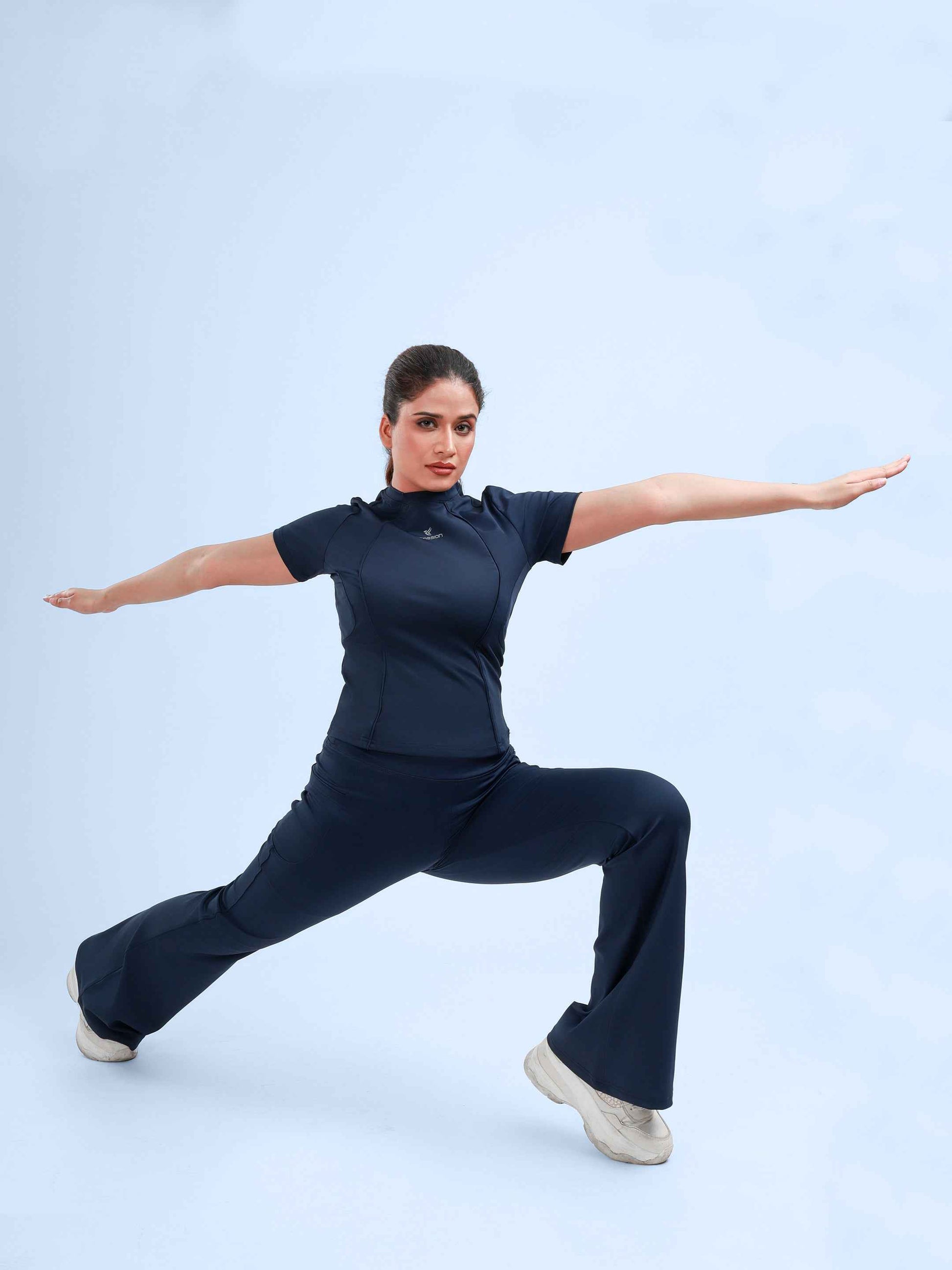 Dpassion SculptFit Performance Tee Navy Women Activewear Gym Top