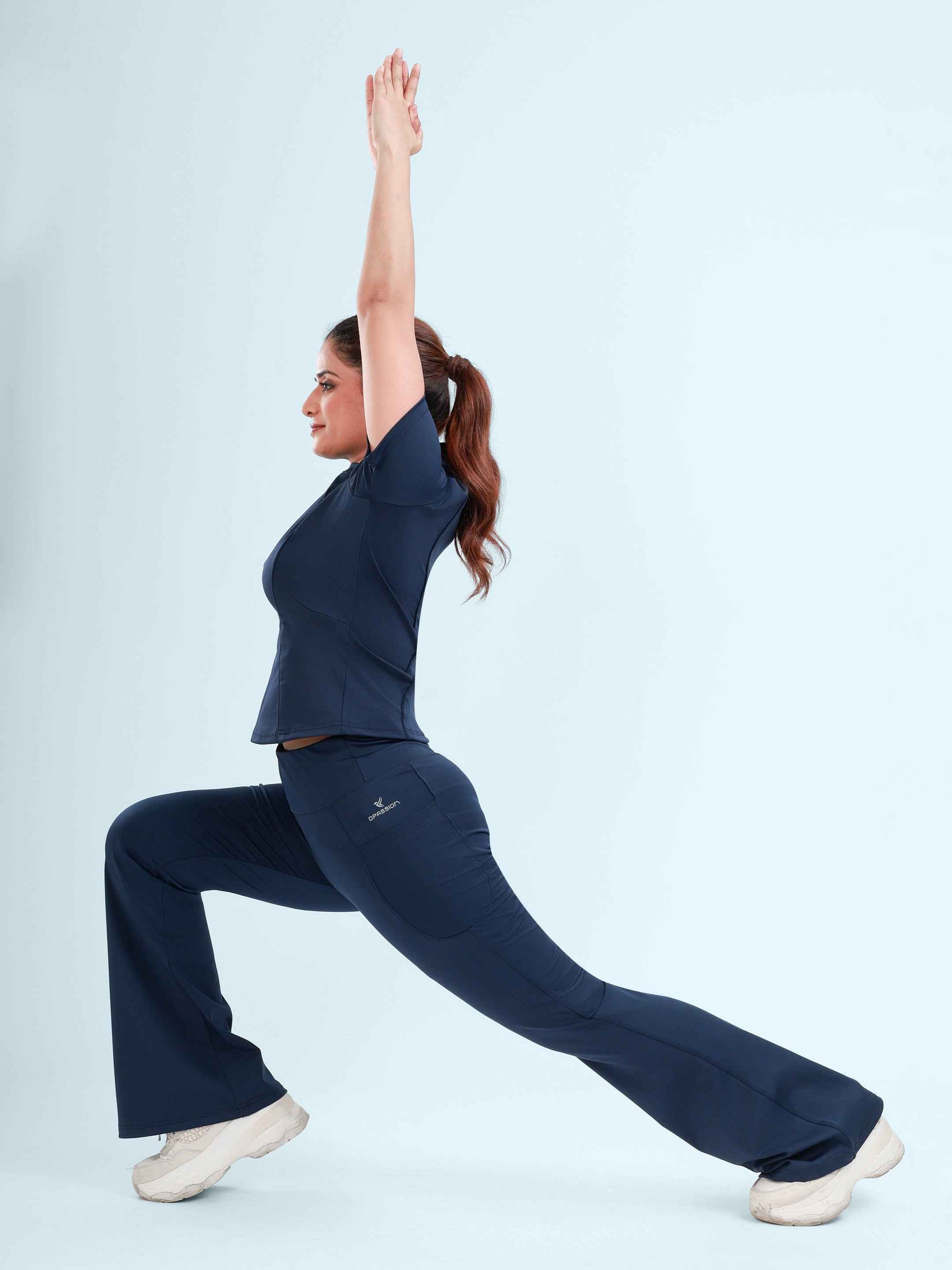 Dpassion Sculpt Flare Pants Navy High Waist Activewear