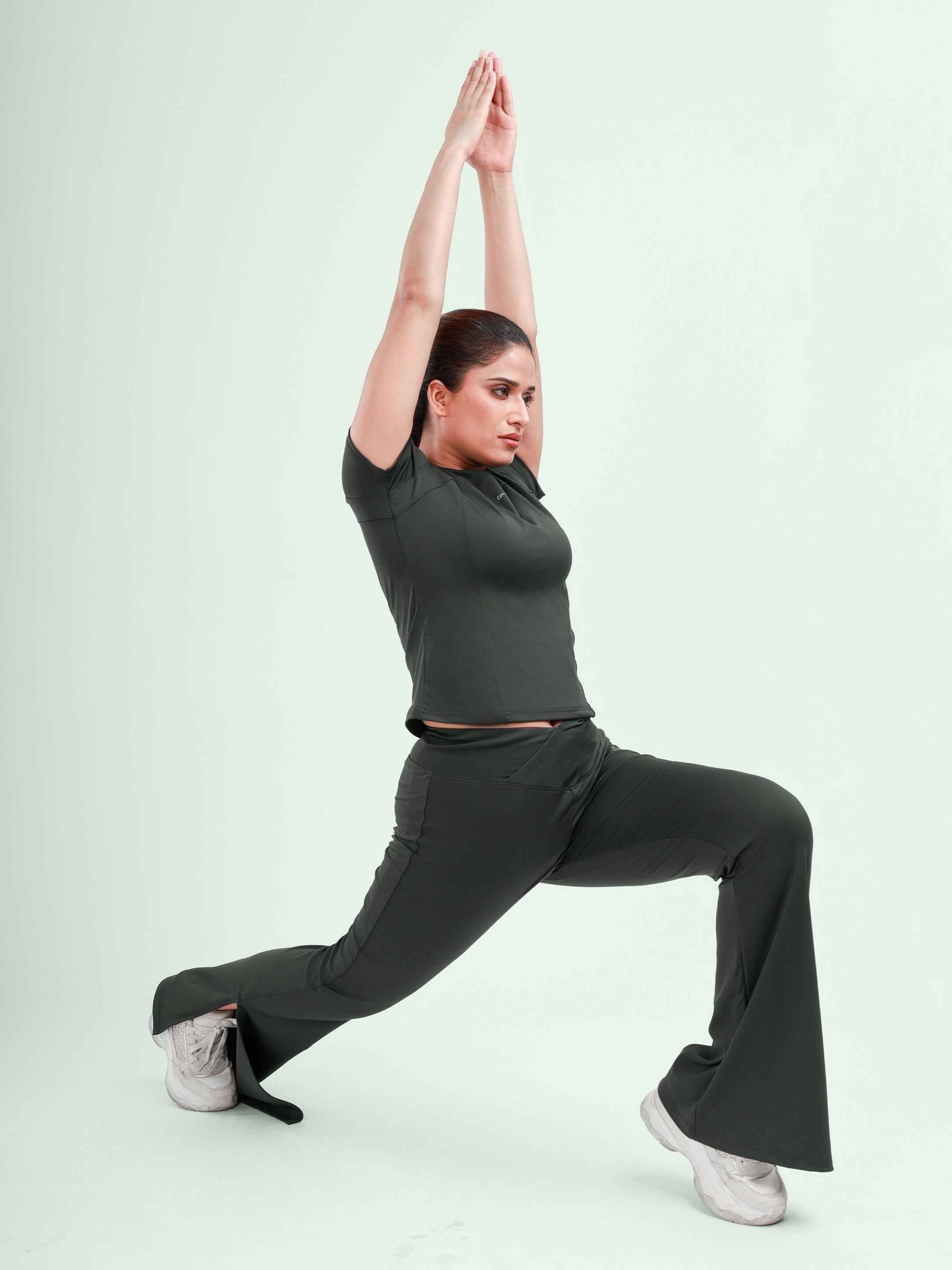 Dpassion SculptFit Core Performance Tee Womens Olive Green Activewear
