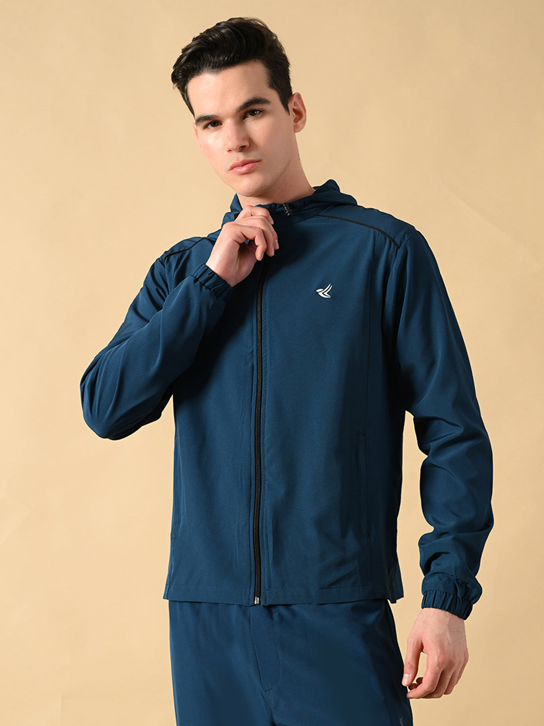 Dpassion Men Hooded Zip Jacket Lightweight Training Activewear - Dpassion