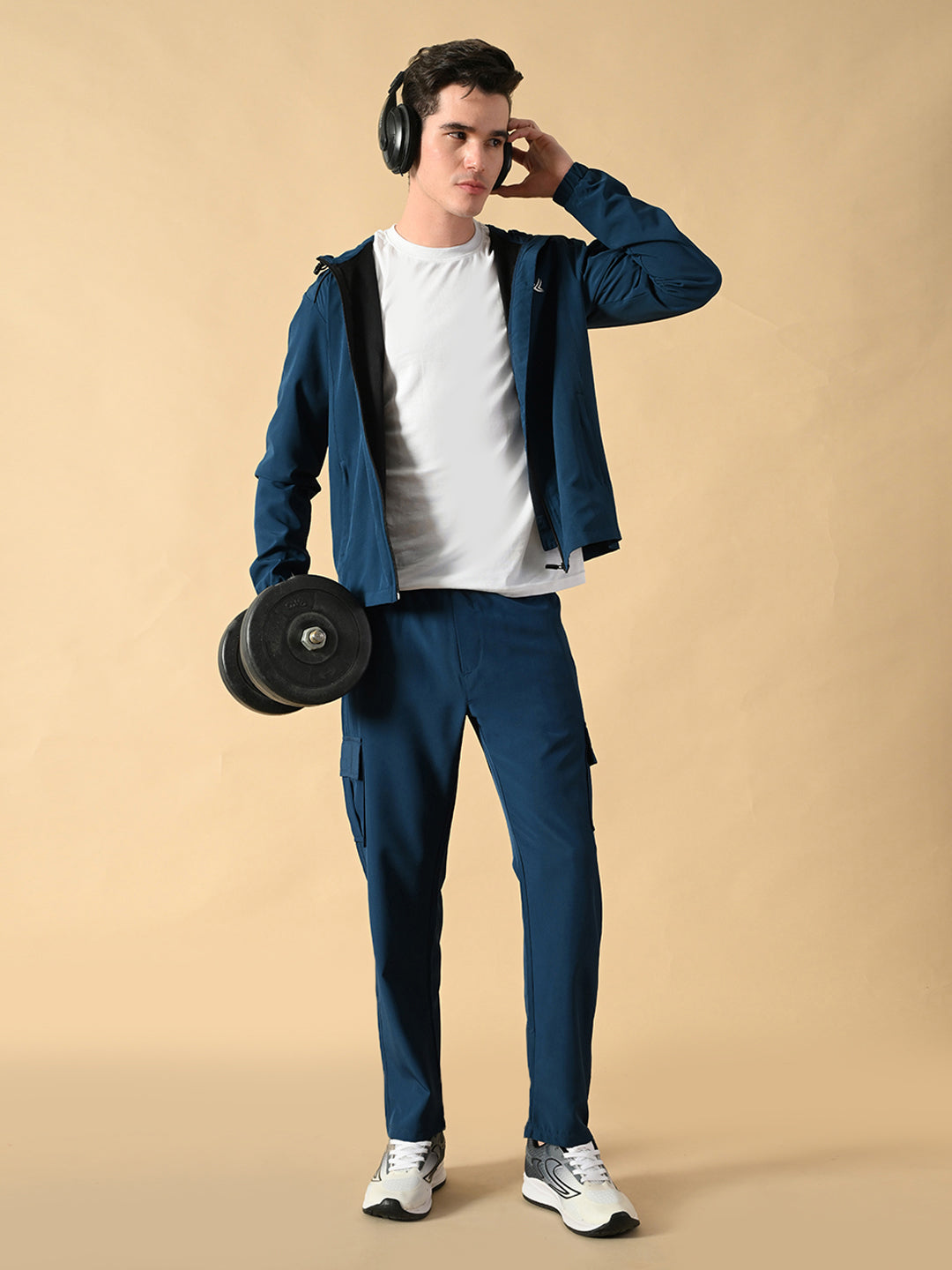 Men's Athletic Tracksuit Set - Sports Jacket & Cargo Pants