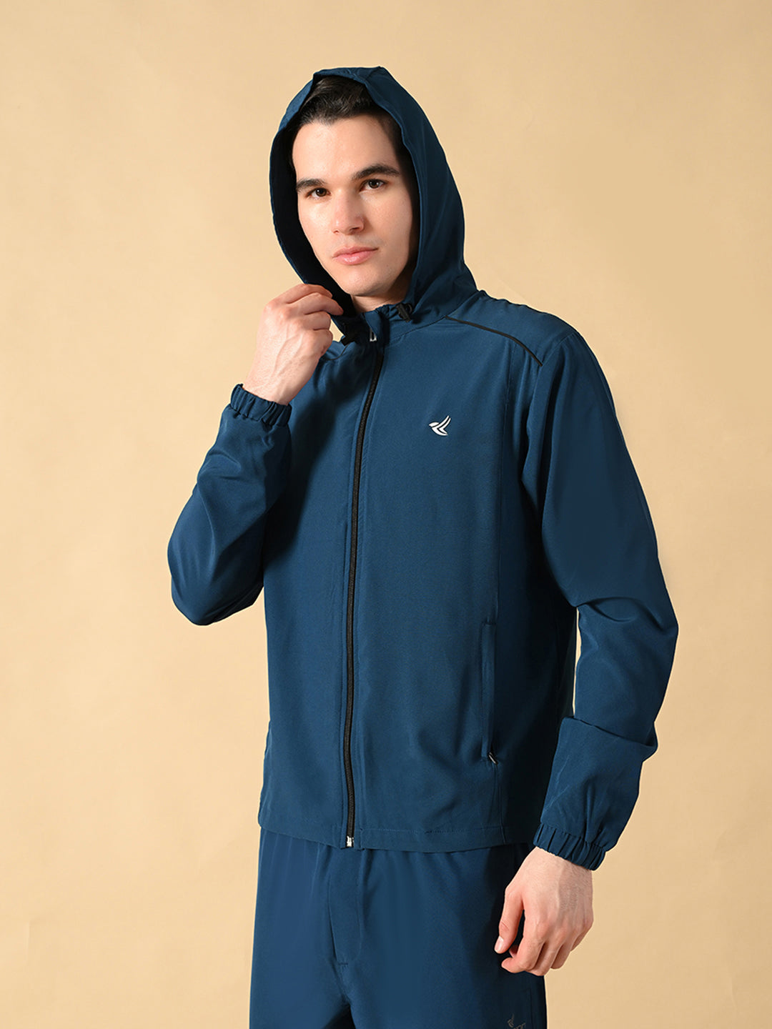 Dpassion Men Hooded Zip Jacket Lightweight Training Activewear - Dpassion